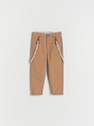 Reserved - golden brown Chino trousers with suspenders