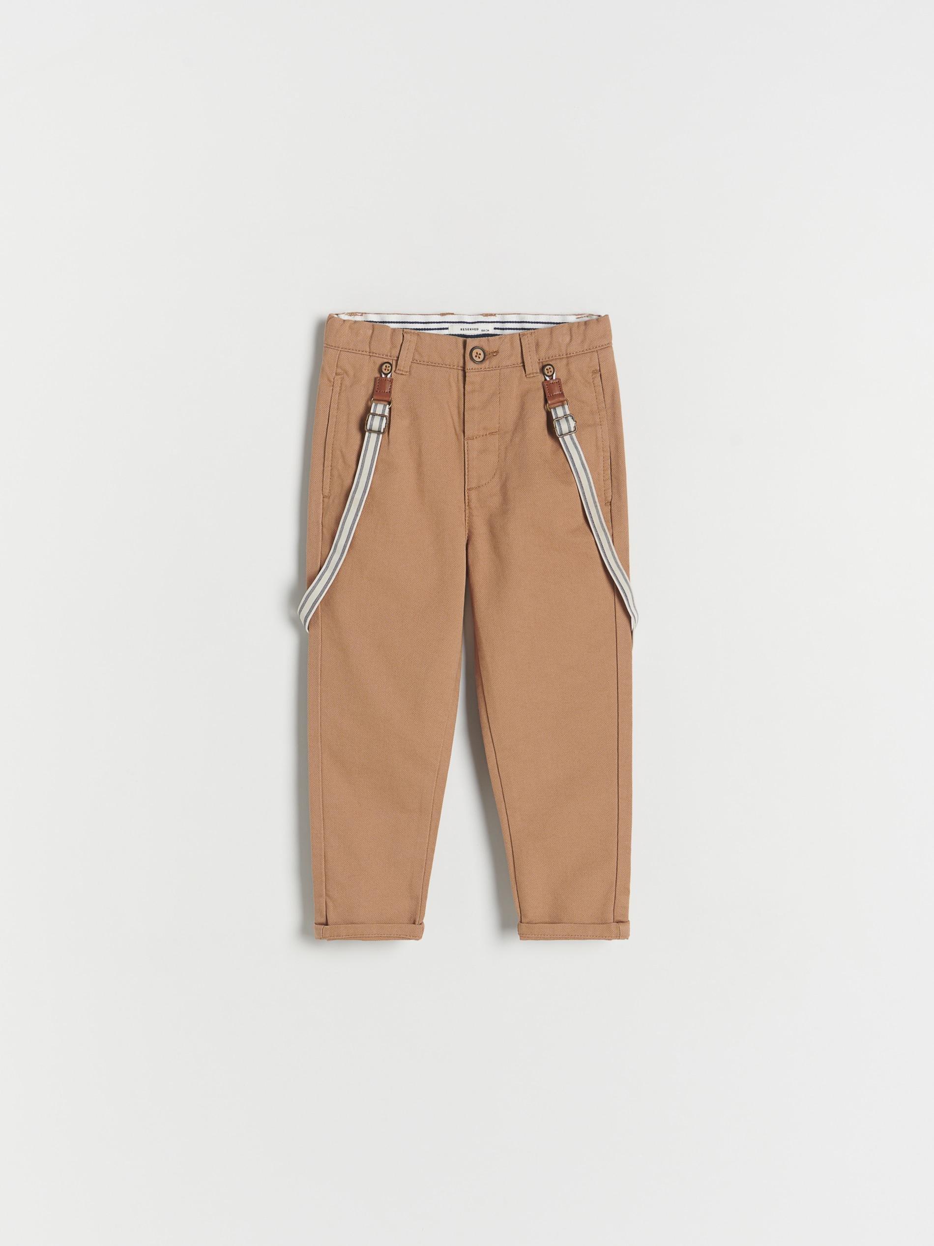 Brown Chino Pants With Suspenders, Kids Boys, , large image number 4