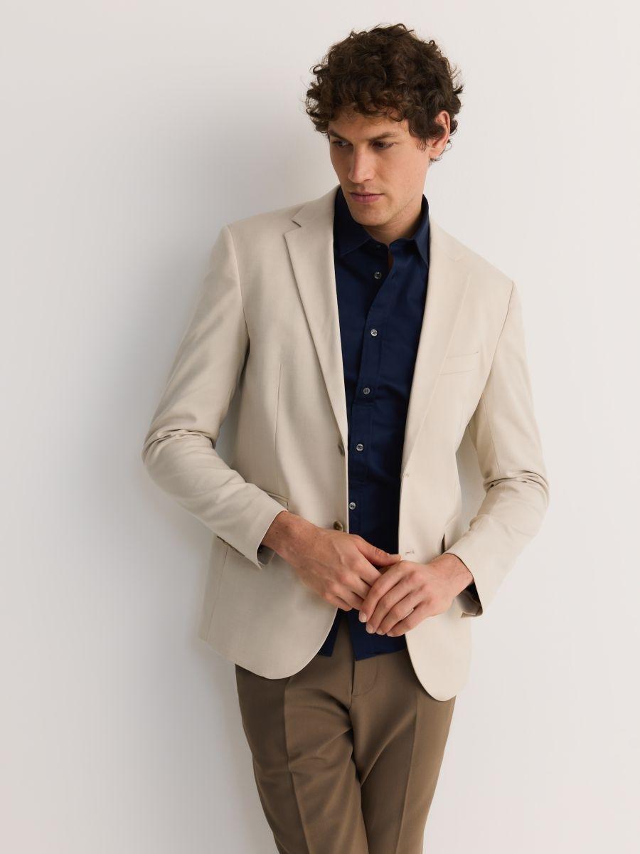 Blue Slim Fit Egyptian Cotton Shirt, , large image number 2