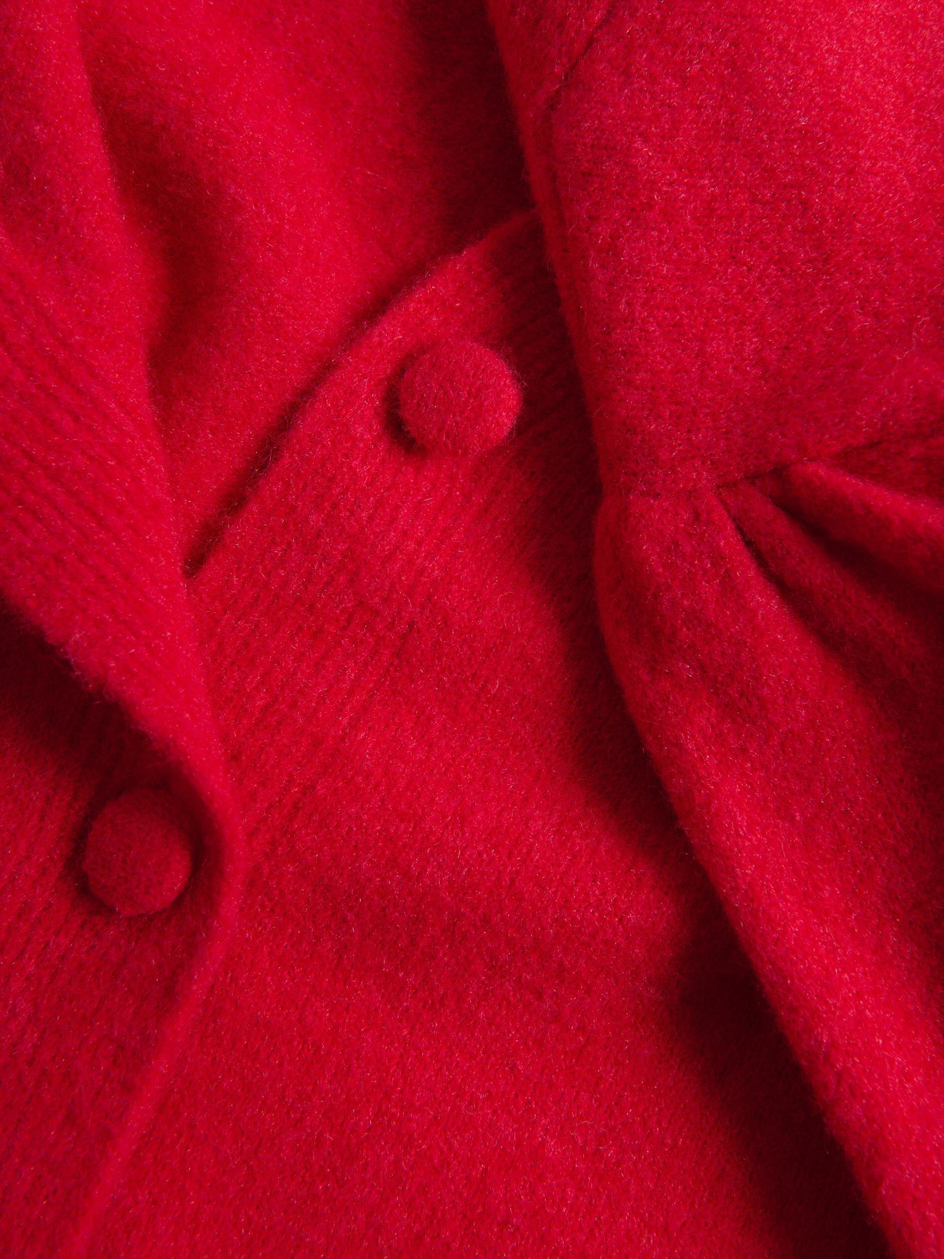 Red Wool Blend Cardigan, Red, large image number 4