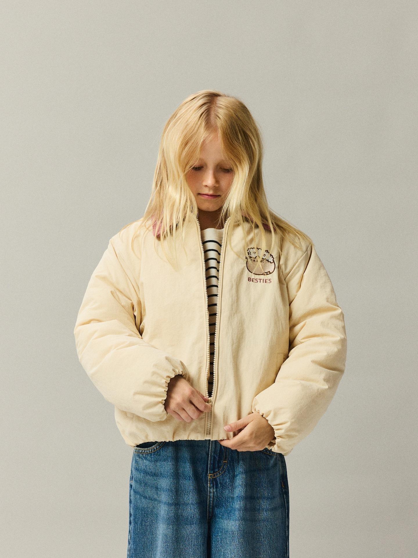 GIRLS` OUTER JA CKET NUDE, Ivory, medium