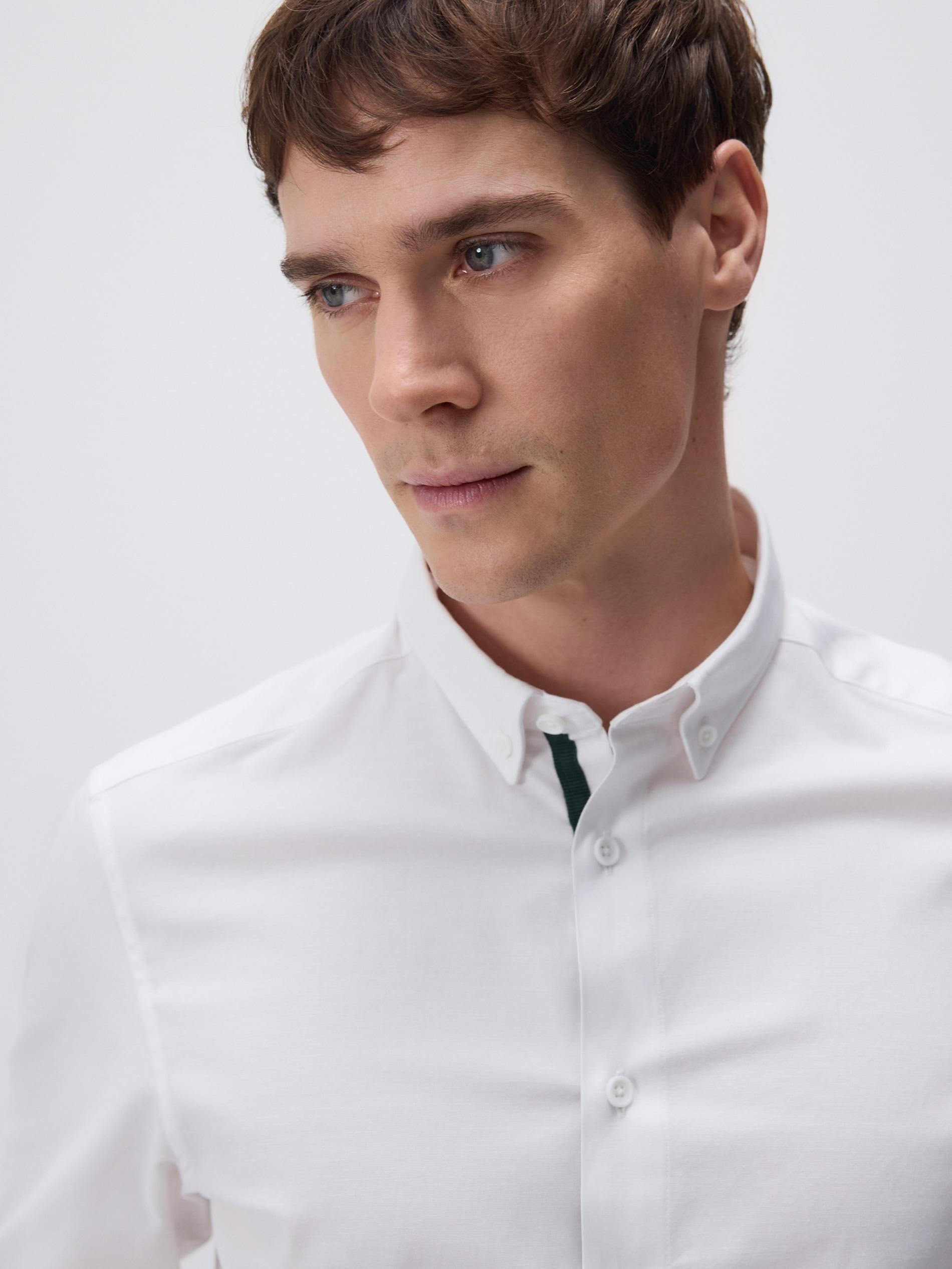 White Regular Fit Cotton Shirt, White, medium