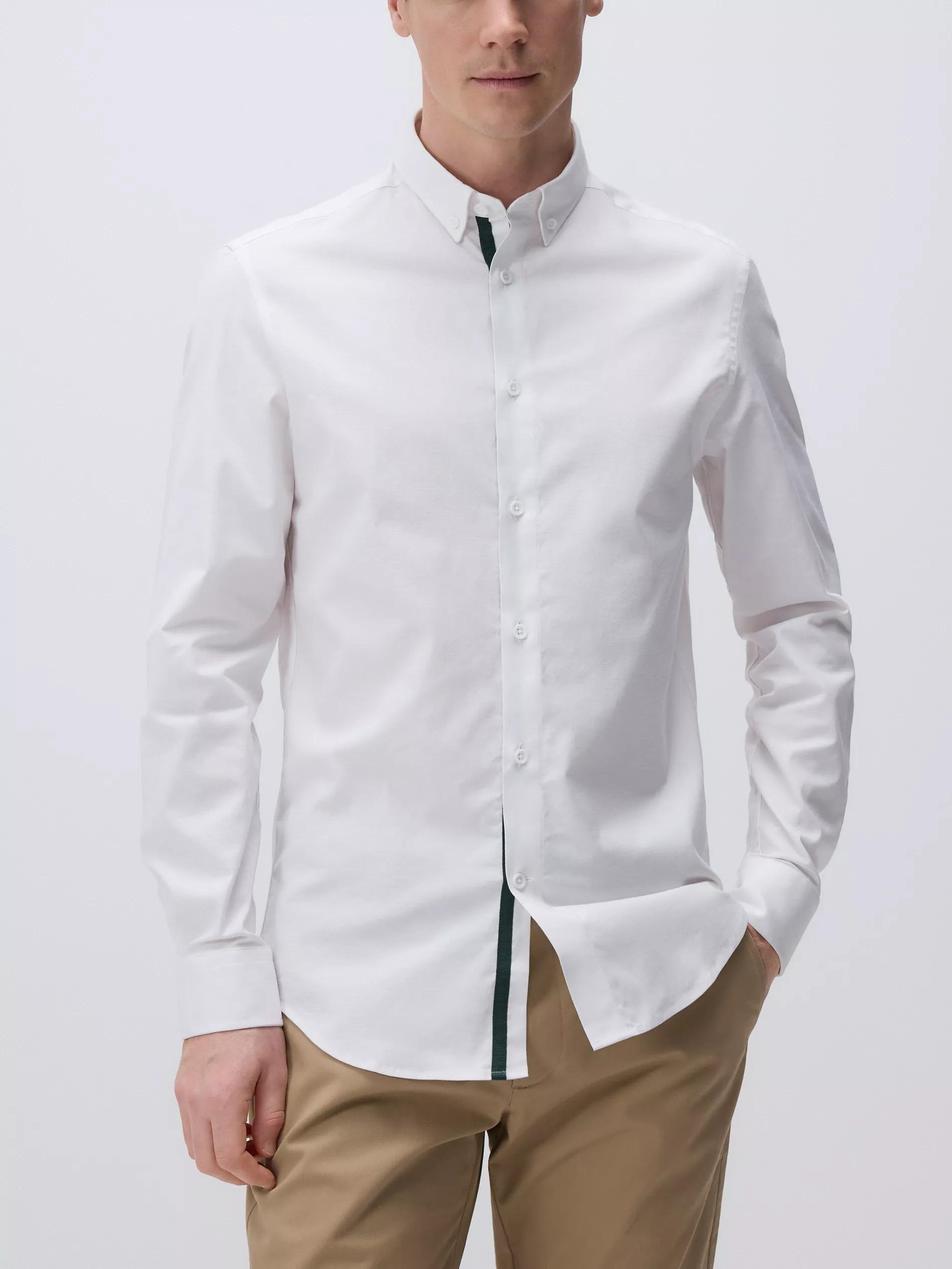 White Regular Fit Cotton Shirt, White, medium