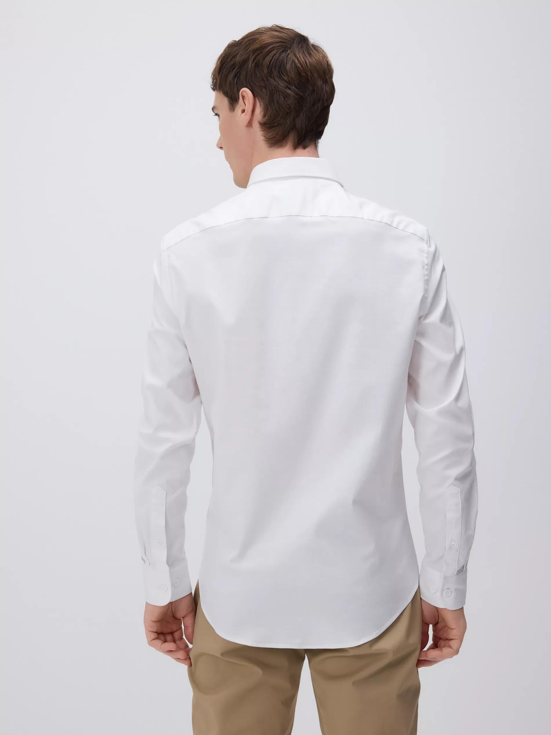 White Regular Fit Cotton Shirt, White, large image number 2