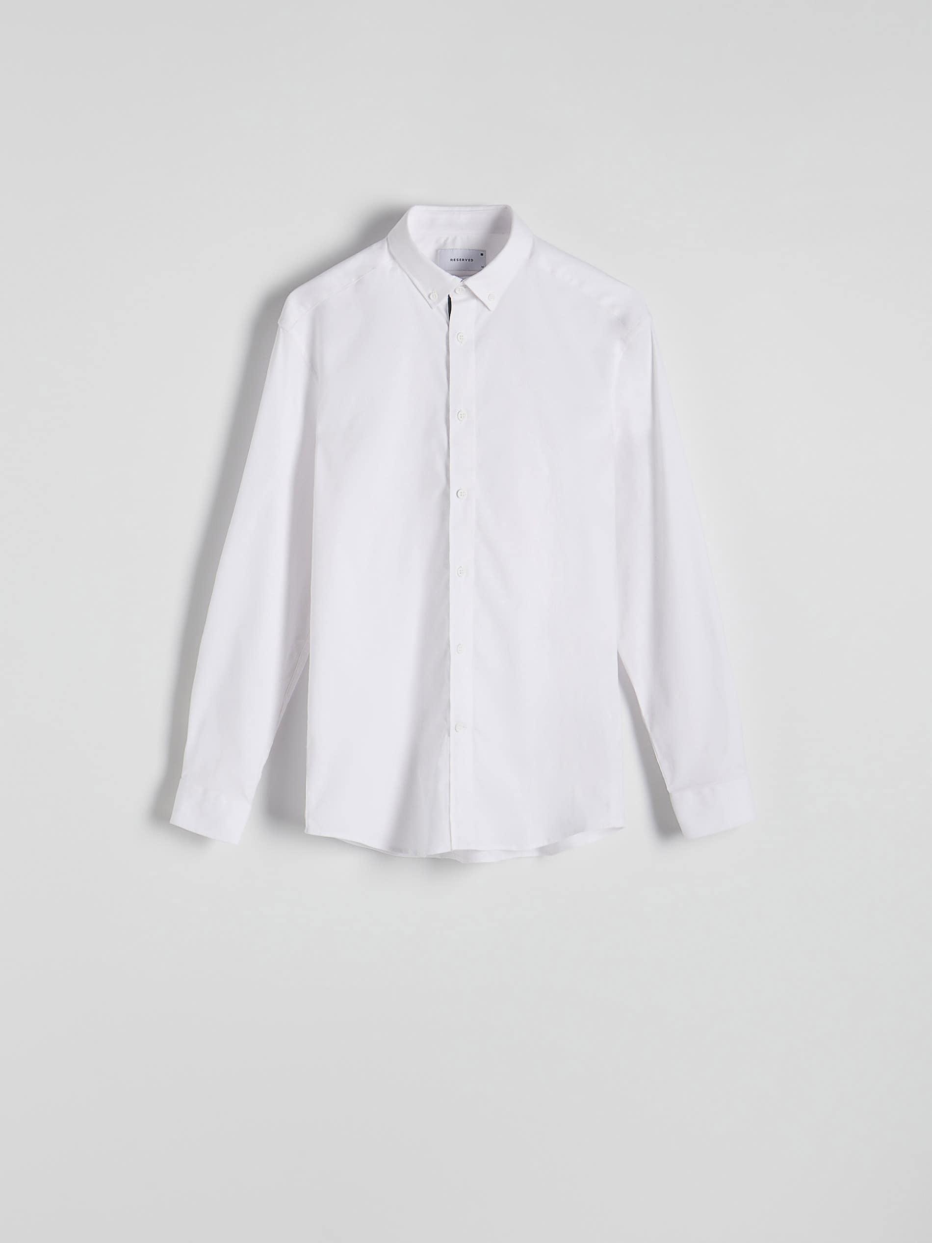 White Regular Fit Cotton Shirt, White, large image number 4