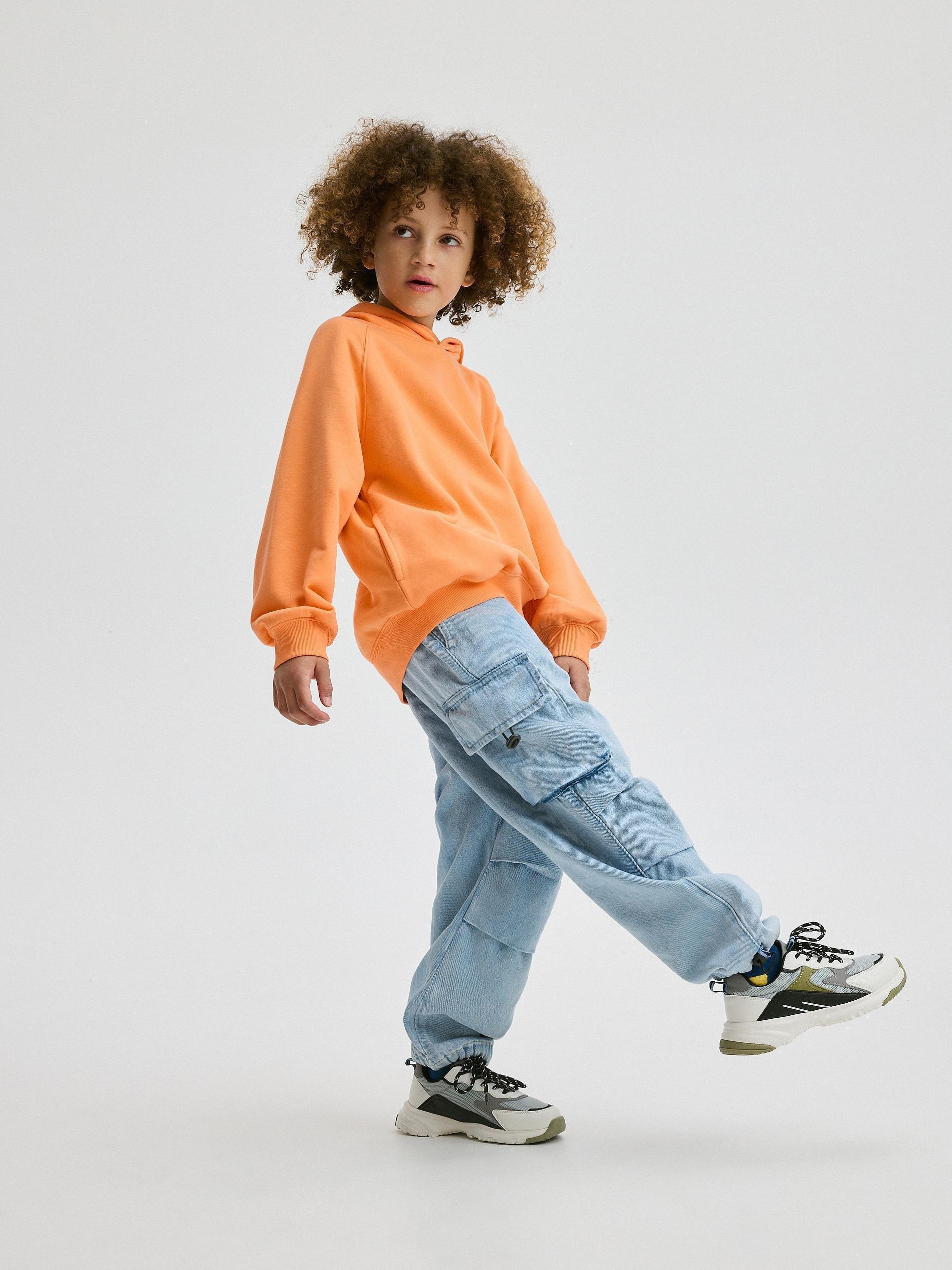 Blue Relaxed Trousers, Kids Boys, , large image number 0