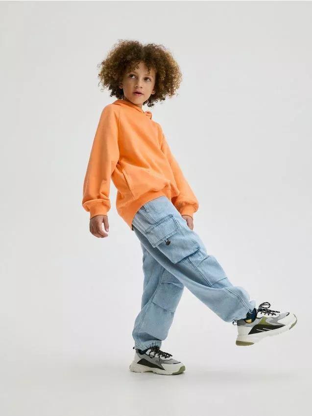 Blue Relaxed Trousers, Kids Boys, , large image number 1