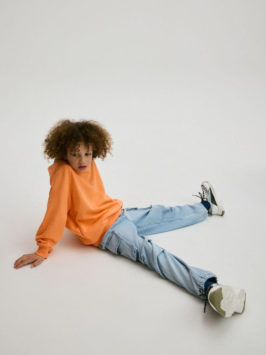 Blue Relaxed Trousers, Kids Boys, , large image number 2