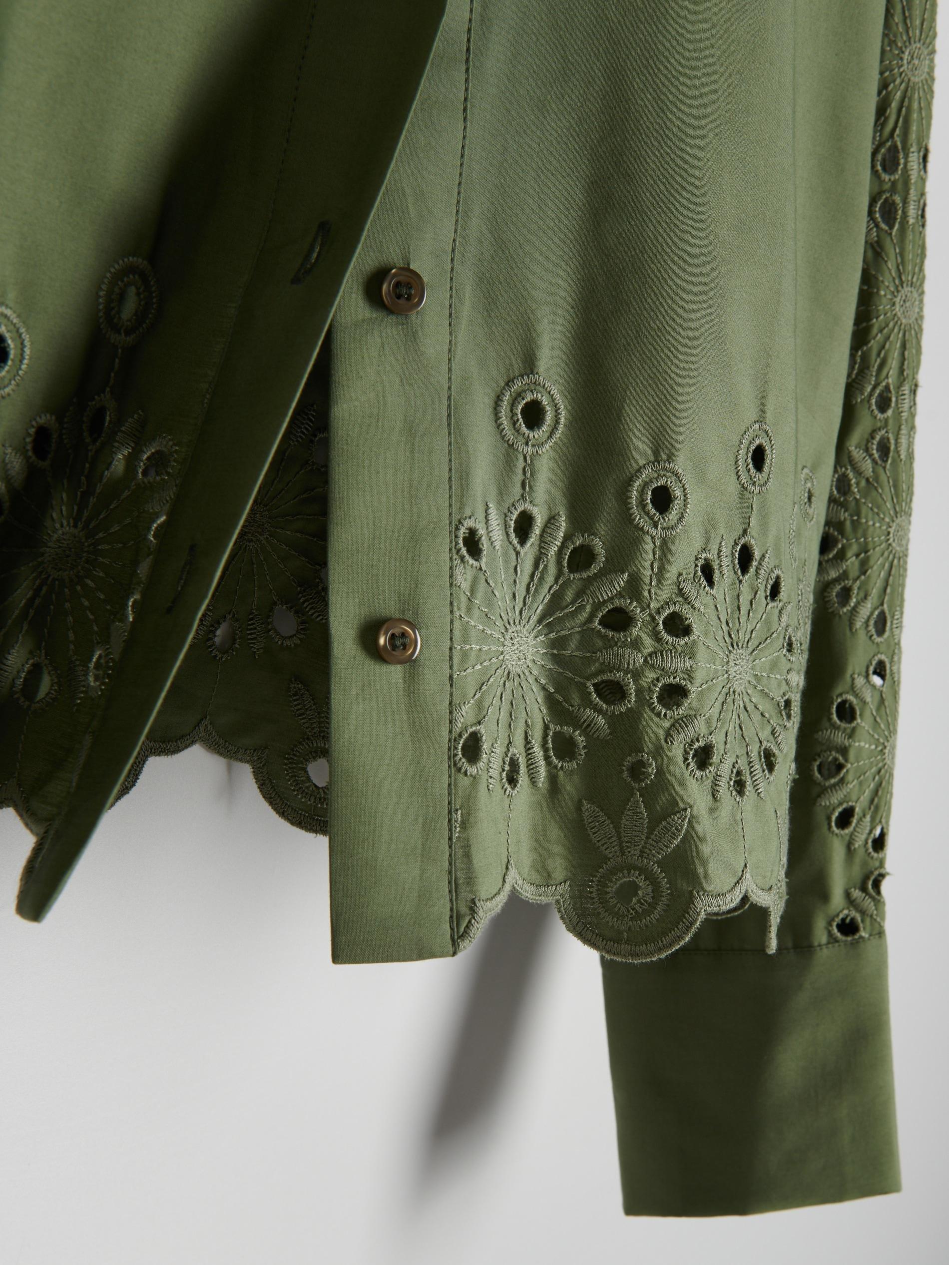 Green Shirt With Openwork Inserts, , large image number 11