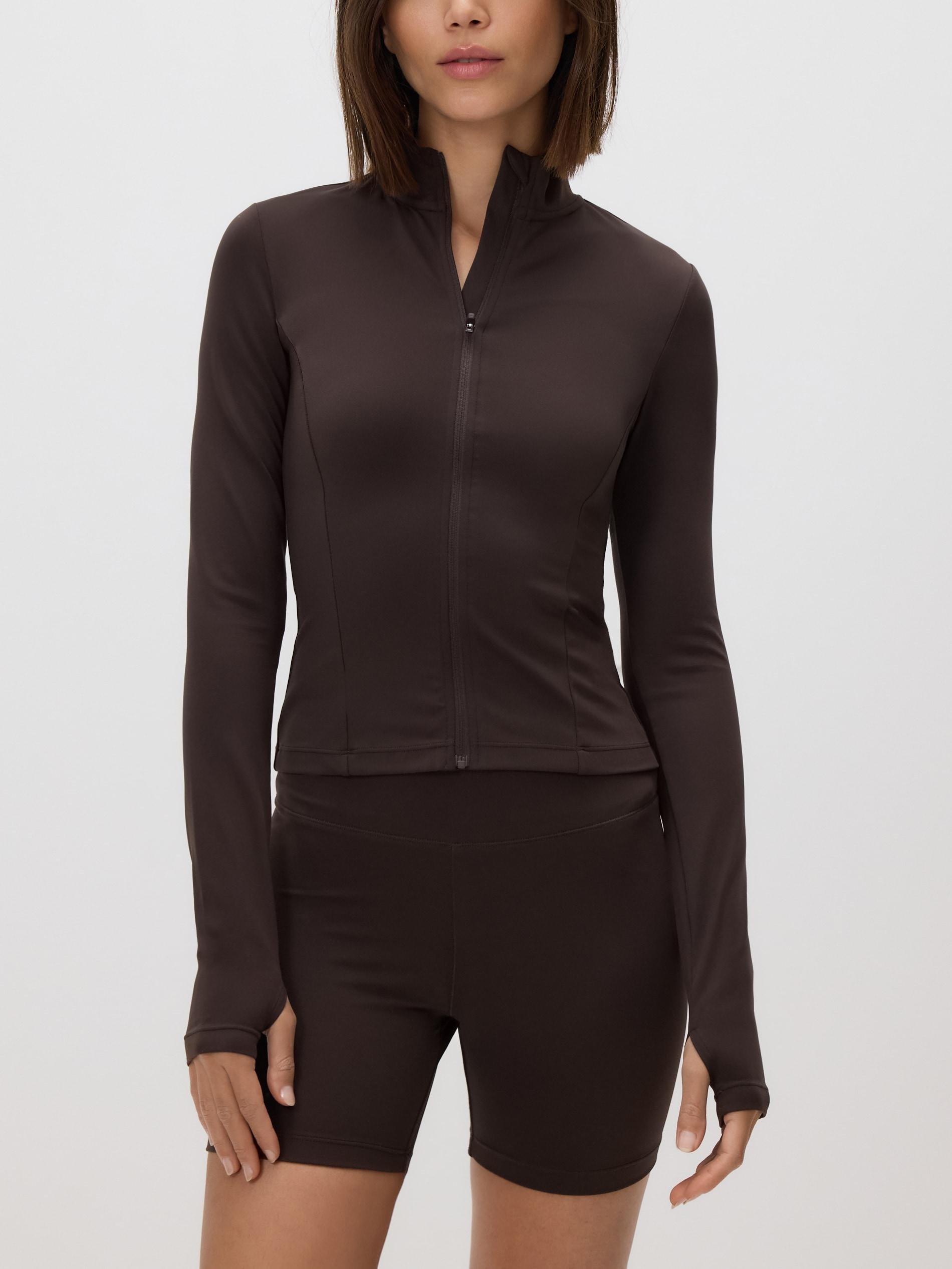 Brown Zip Sweatshirt, Brown, large image number 0