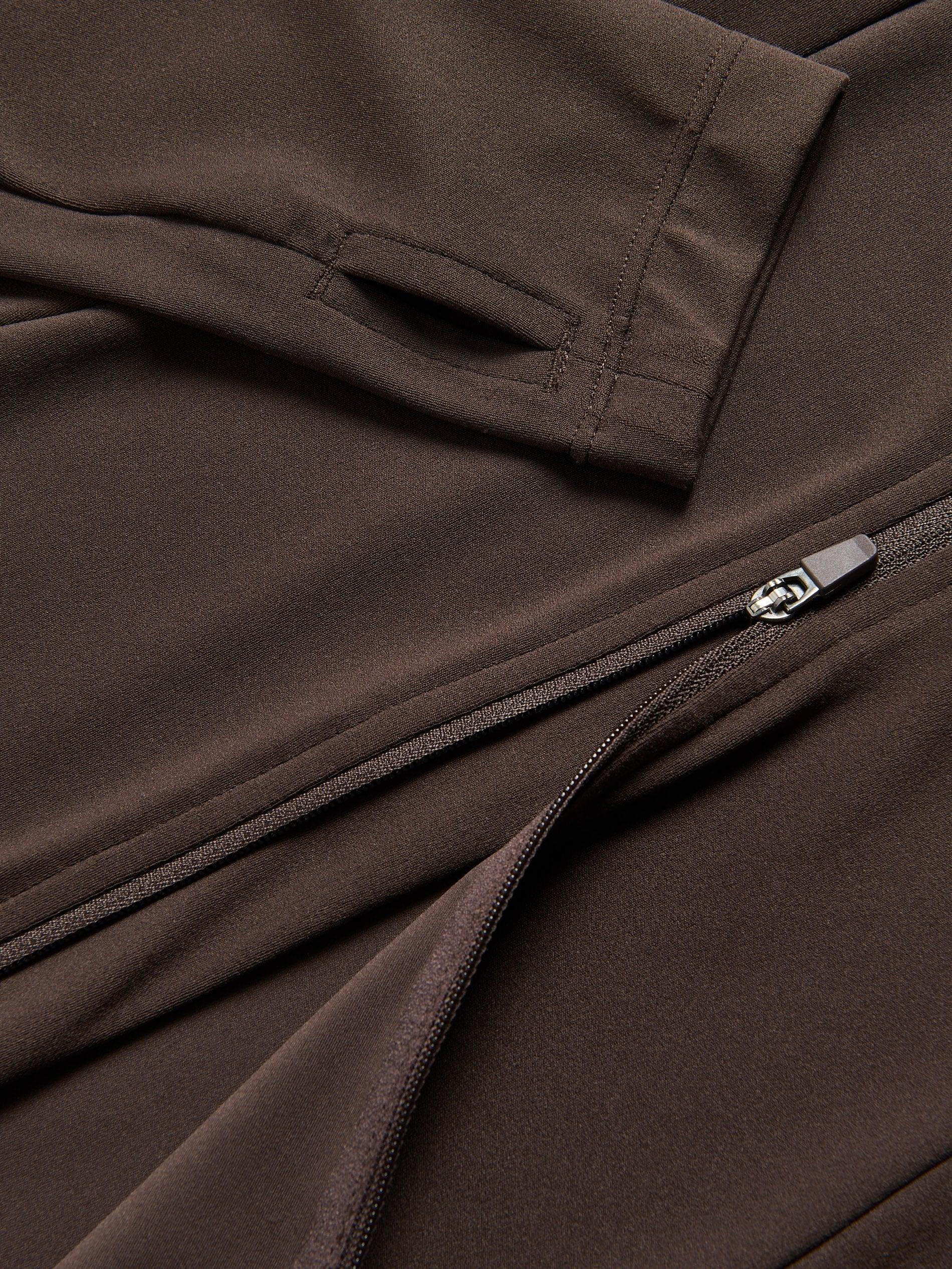 Brown Zip Sweatshirt, Brown, large image number 5