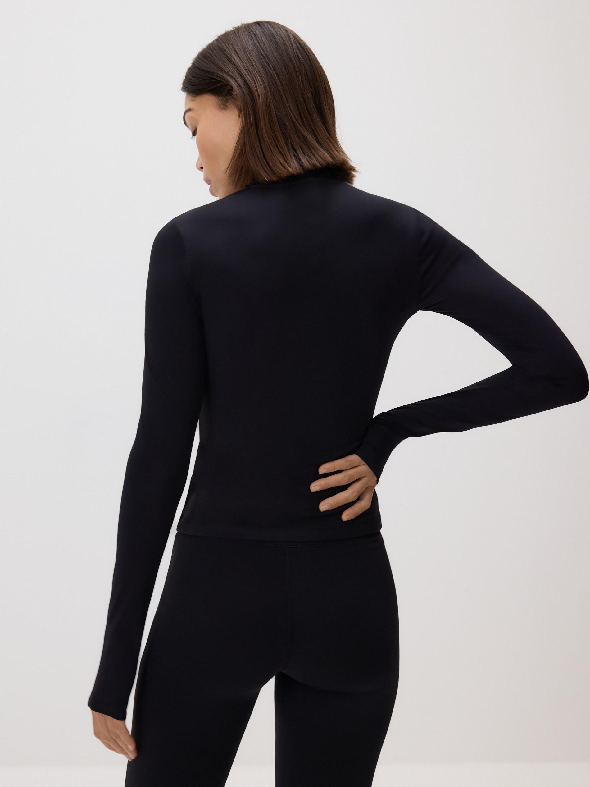 Black Zip Sweatshirt, Black, large image number 3