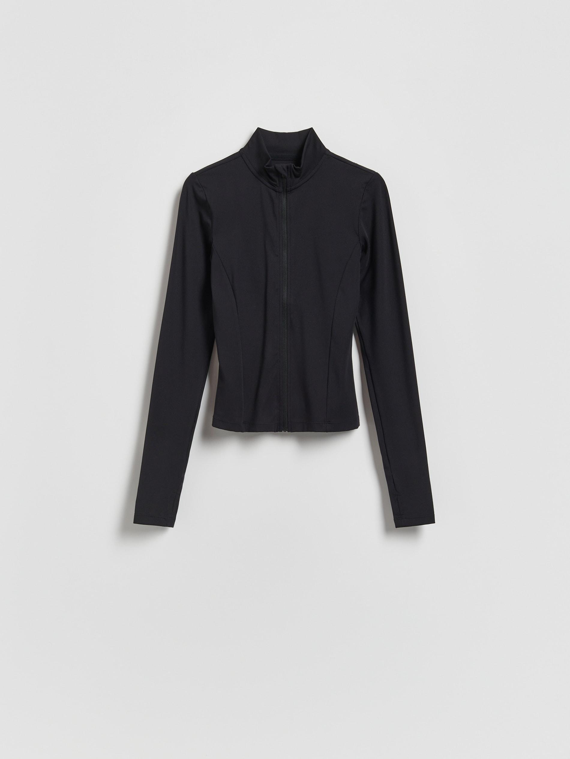 Black Zip Sweatshirt, Black, large image number 4