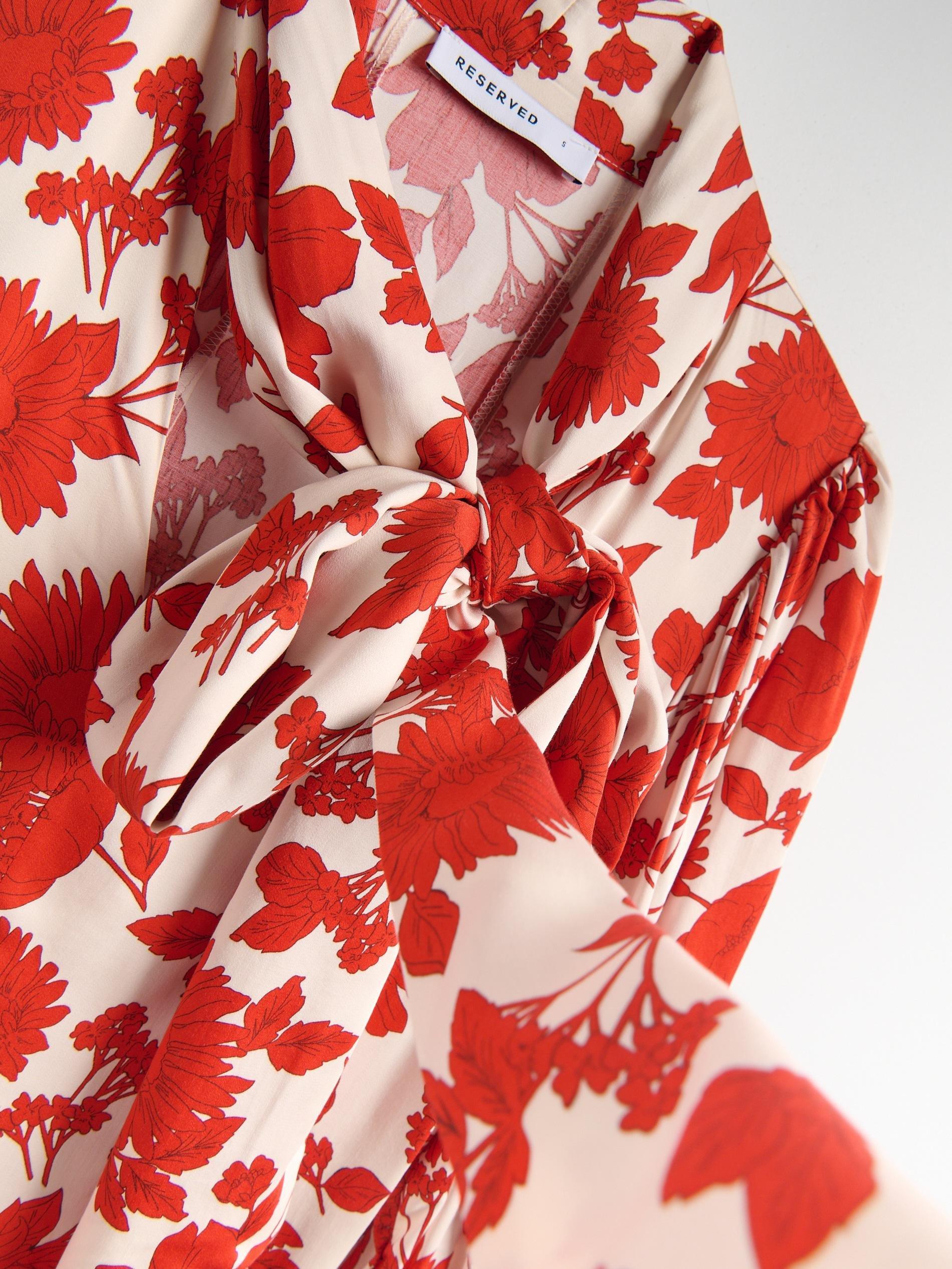 Multicolour Patterned Midi Dress, Multicolor, large image number 4