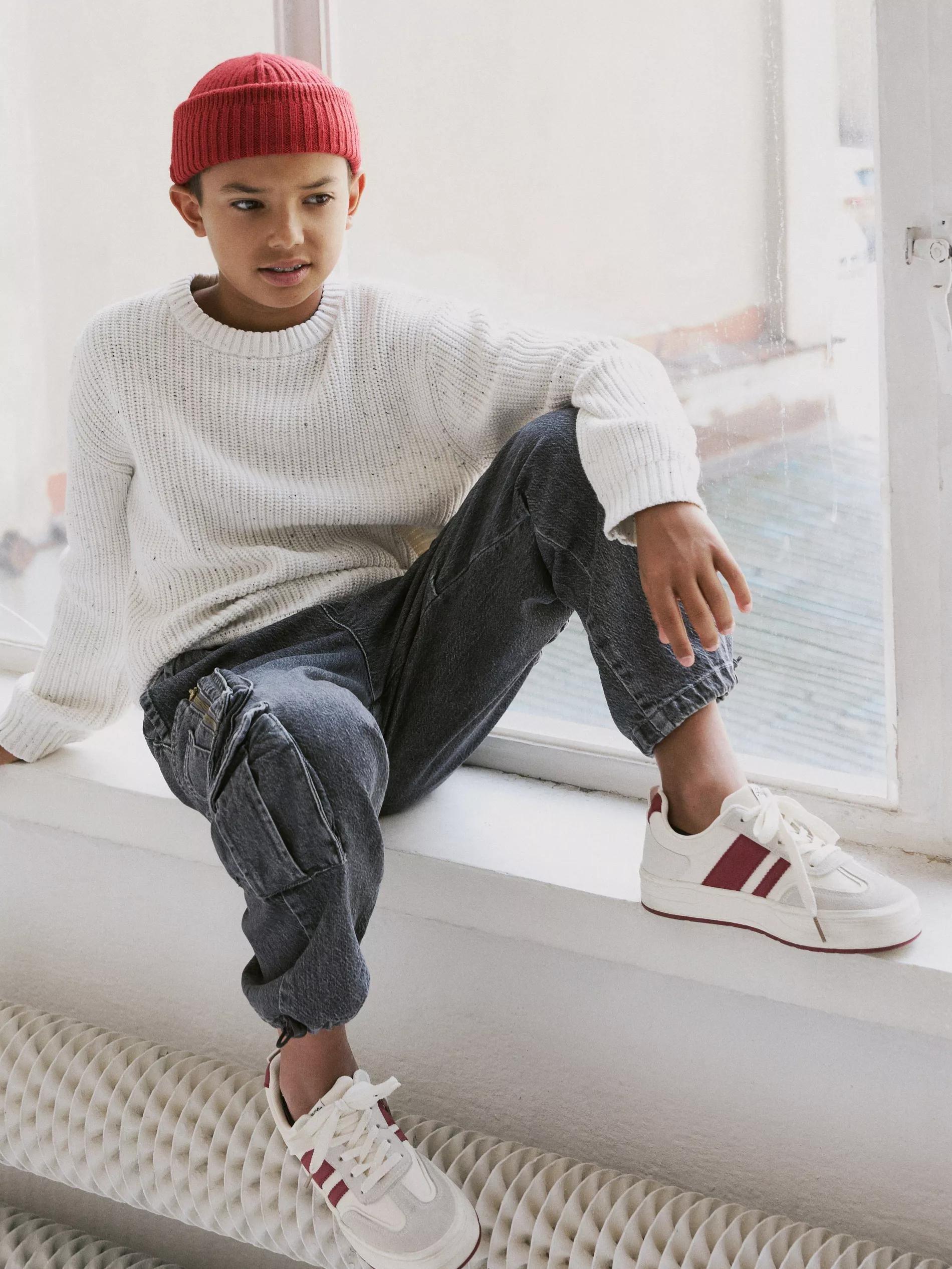 Grey Jeans In Jogger Fit, , large image number 1