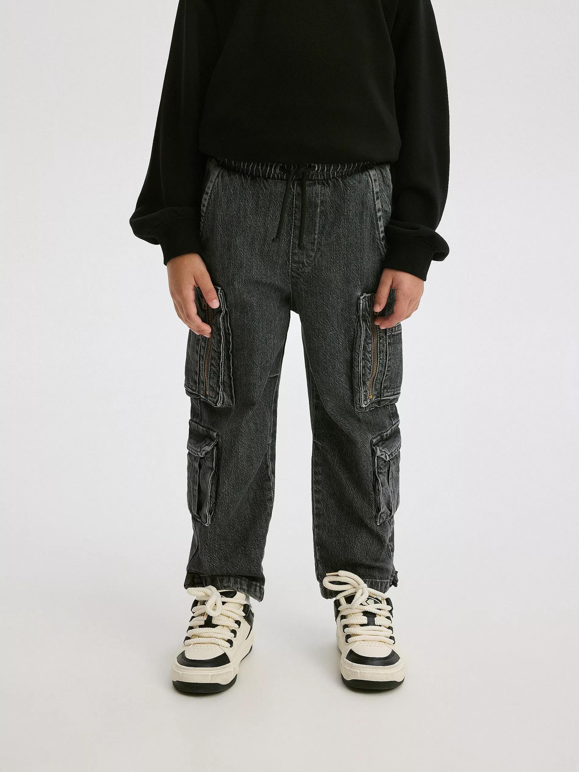 Grey Jeans In Jogger Fit, , large image number 2