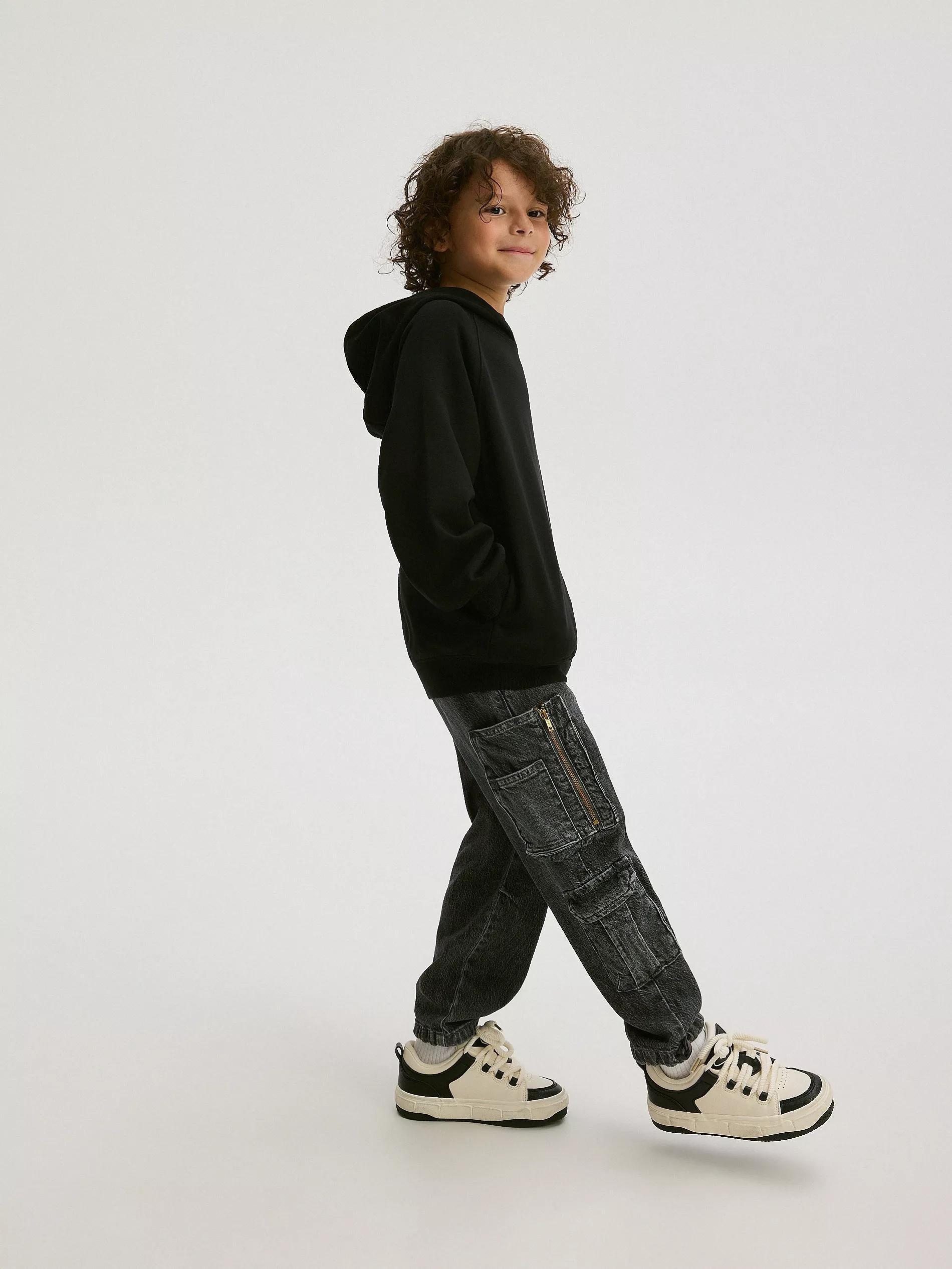 Grey Jeans In Jogger Fit, , large image number 6