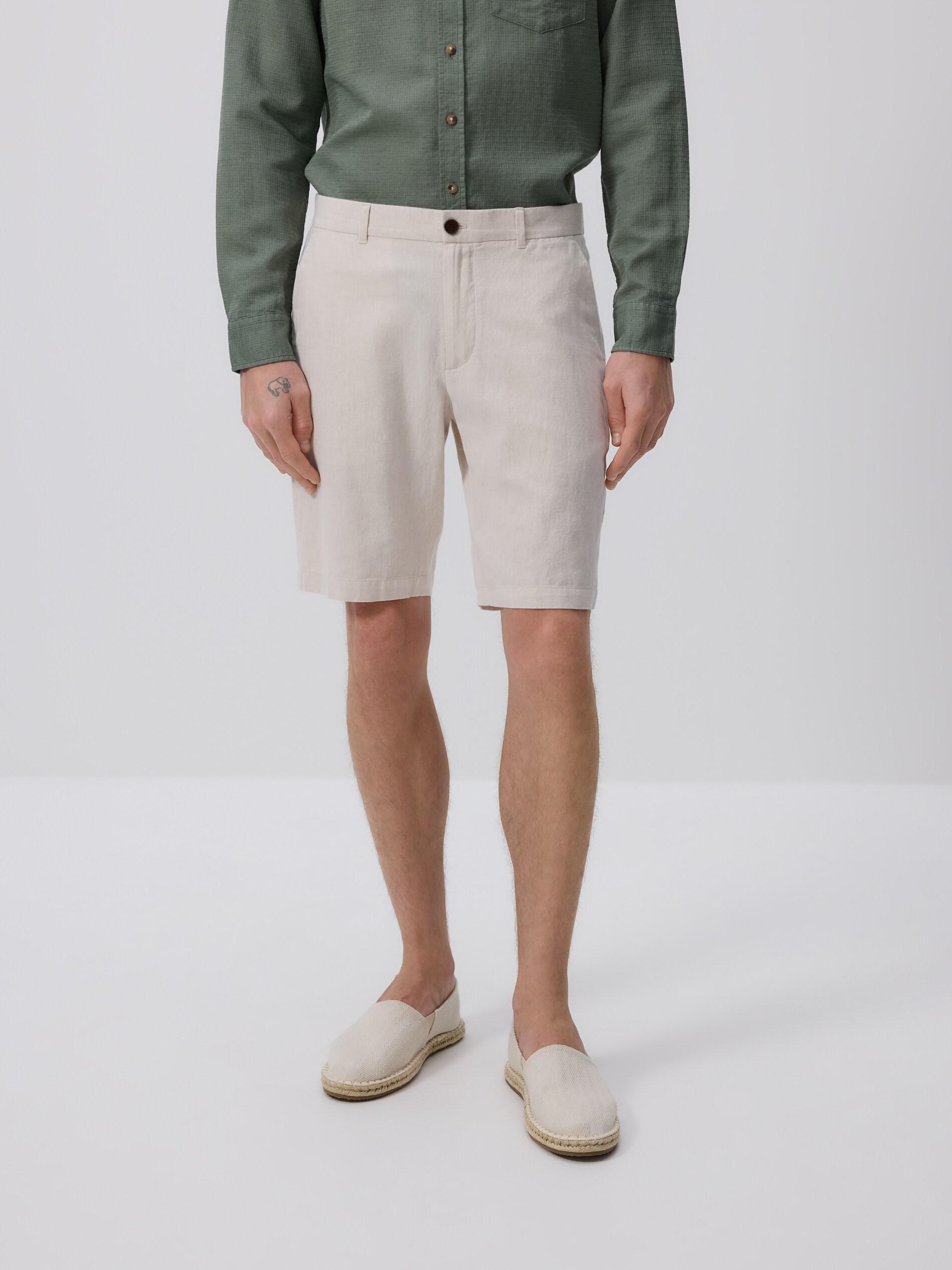 Beige Regular-Fit Chino Shorts, Beige, large image number 3