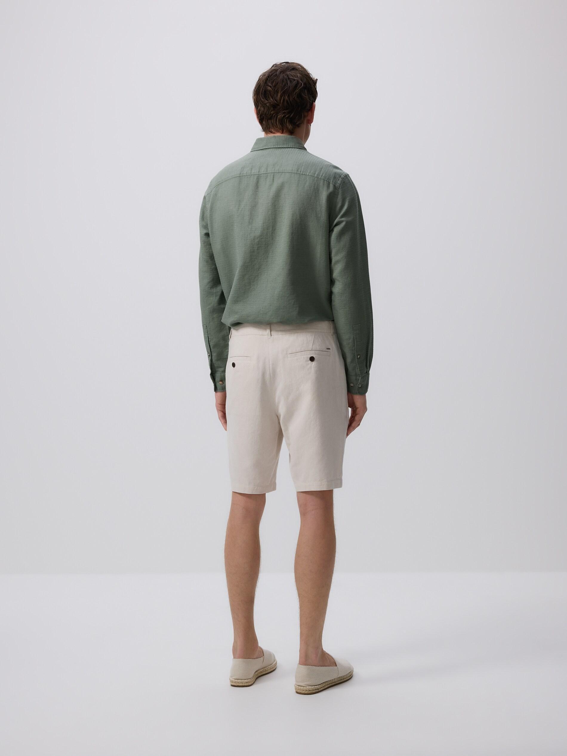 Beige Regular-Fit Chino Shorts, Beige, large image number 5