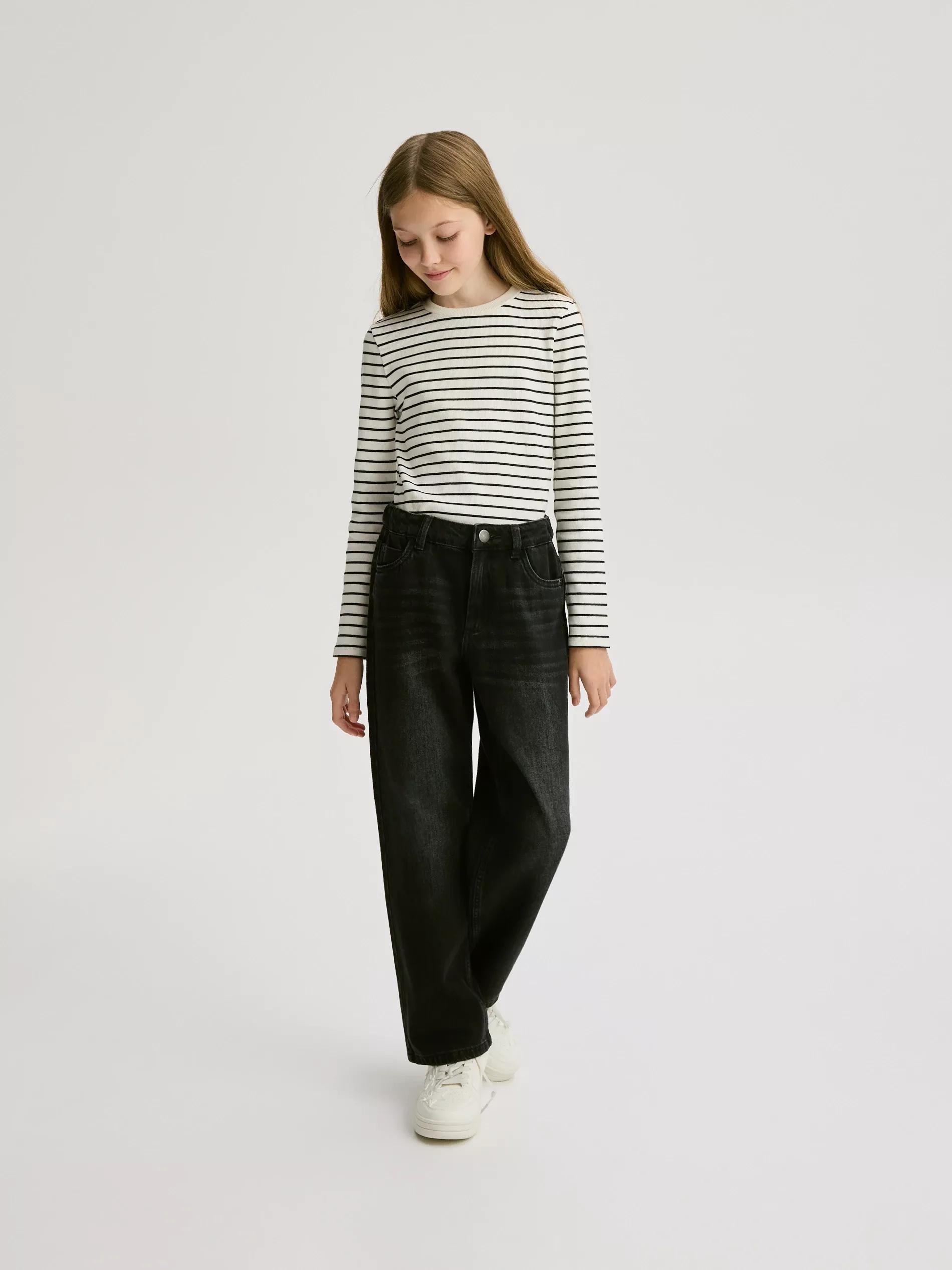 BLACK Straight fit jeans, , large image number 3