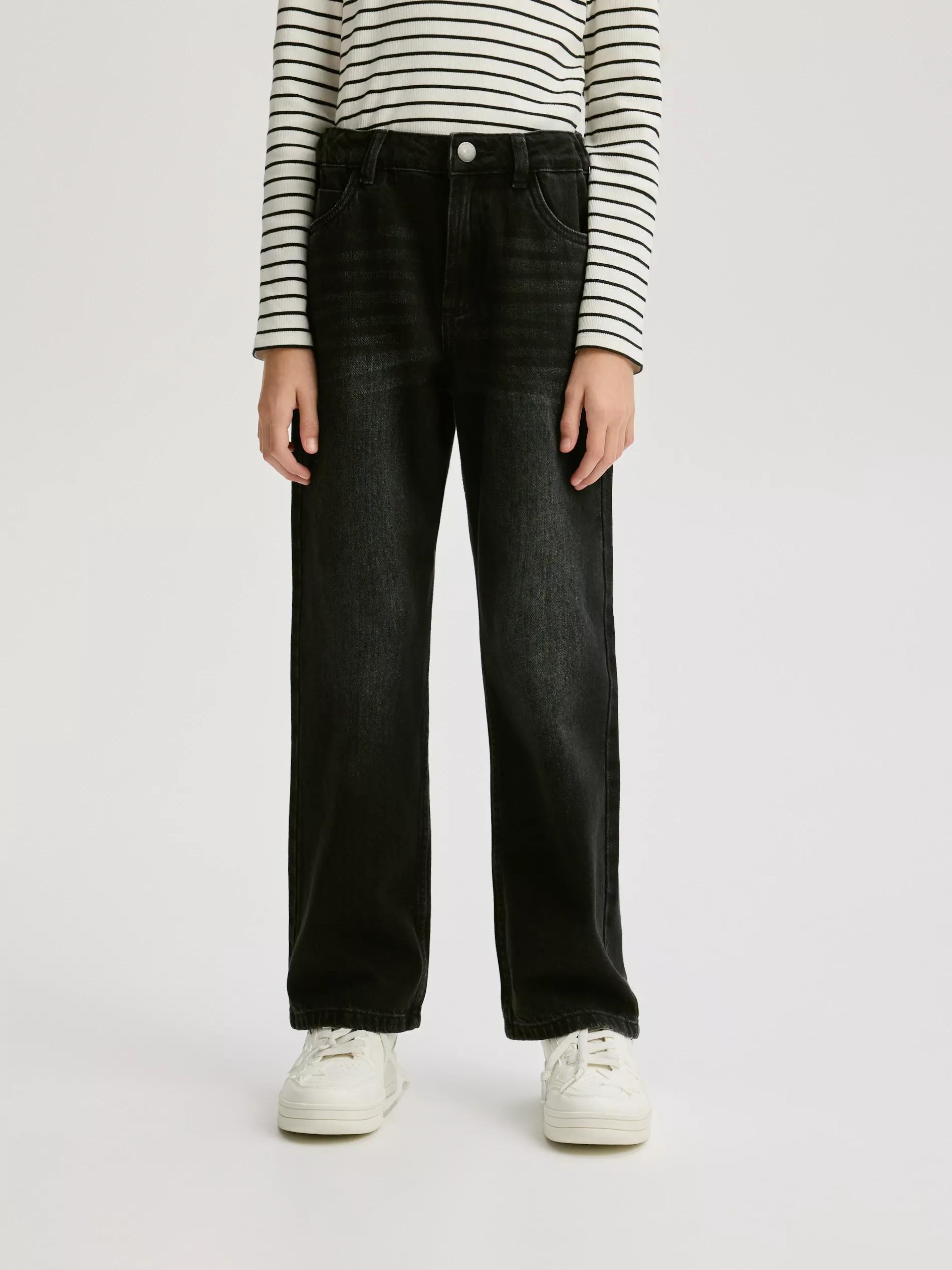 BLACK Straight fit jeans, , large image number 4