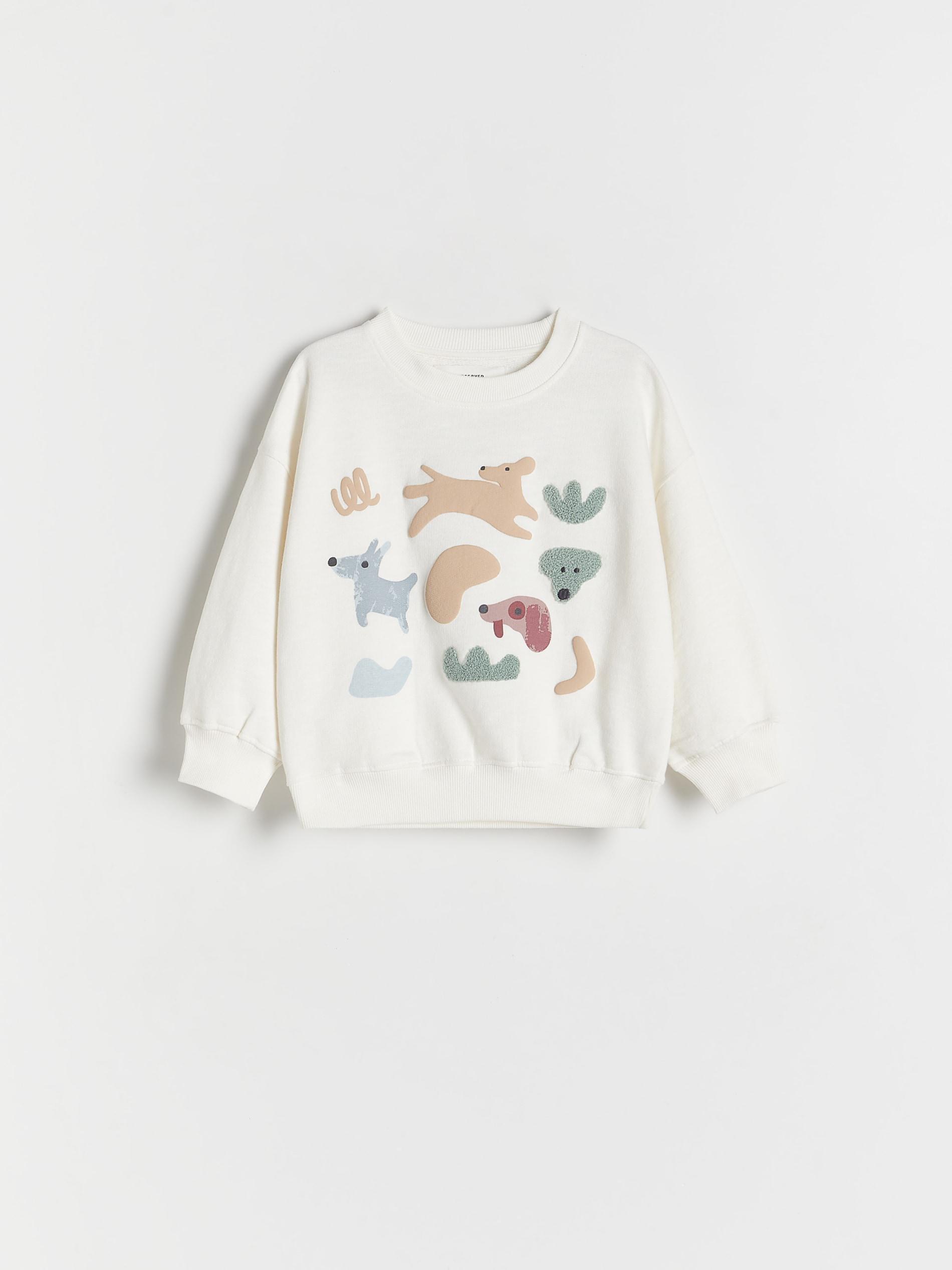 Reserved - Cream Knitted Sweatshirt, Kids Boys