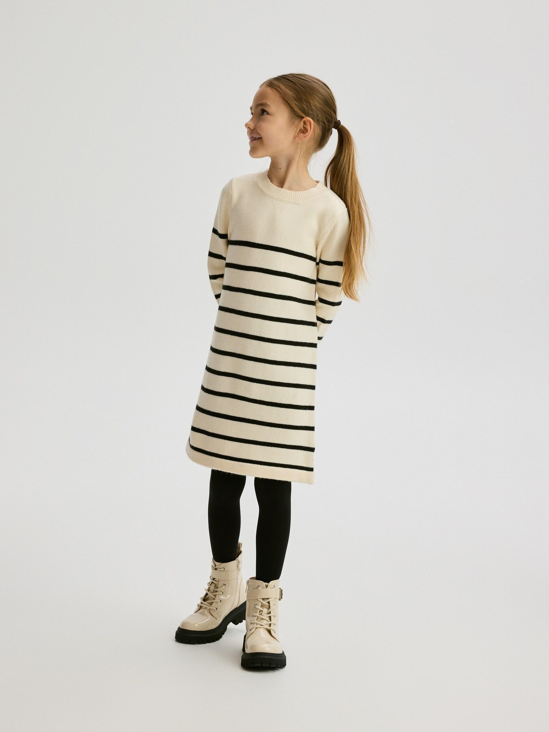Multicolour Viscose Blend Jersey Dress, Kids Girls, Multicolor, large image number 1
