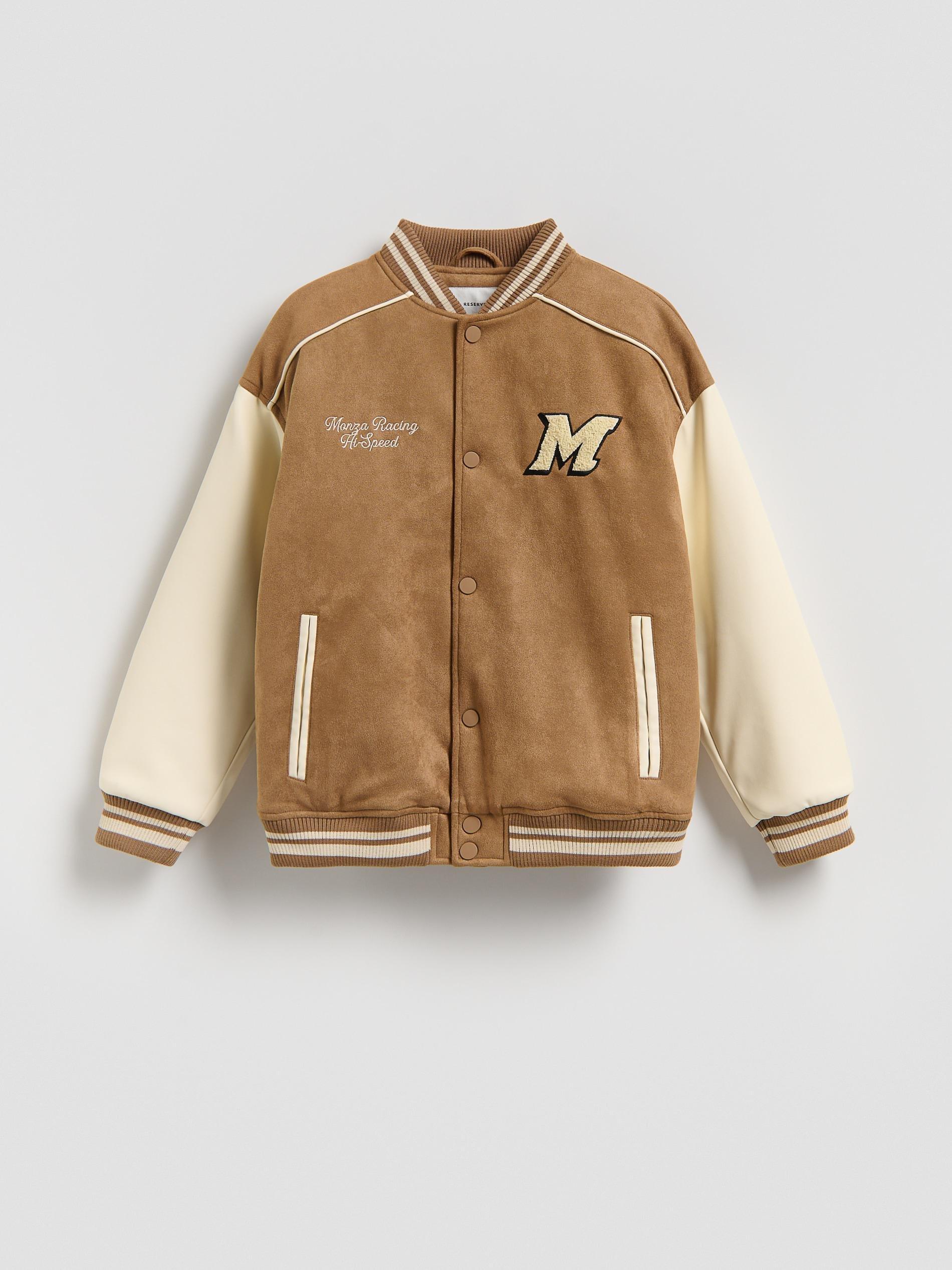 Brown Bomber Jacket, Brown, large image number 4