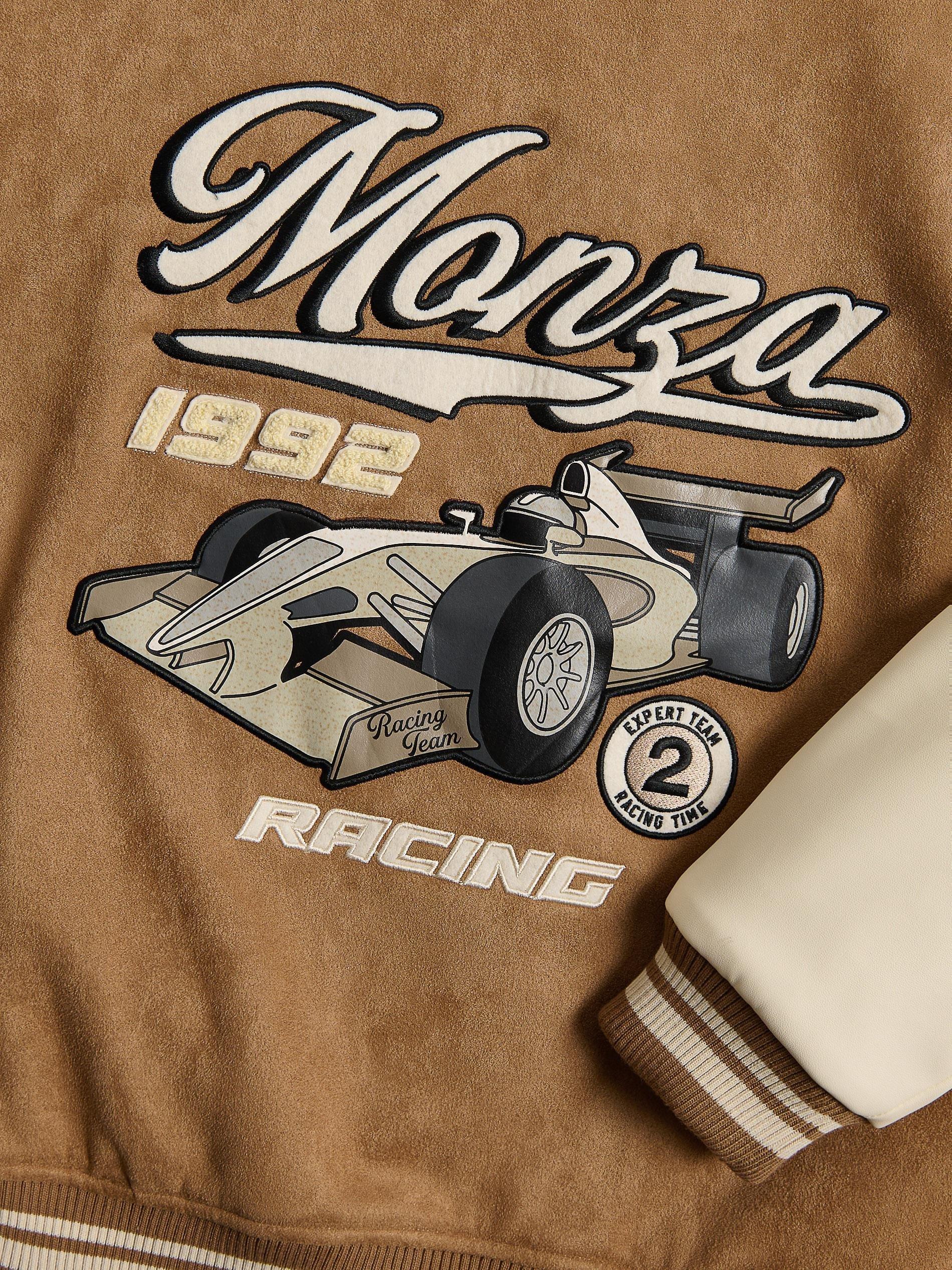 Brown Bomber Jacket, Brown, large image number 5