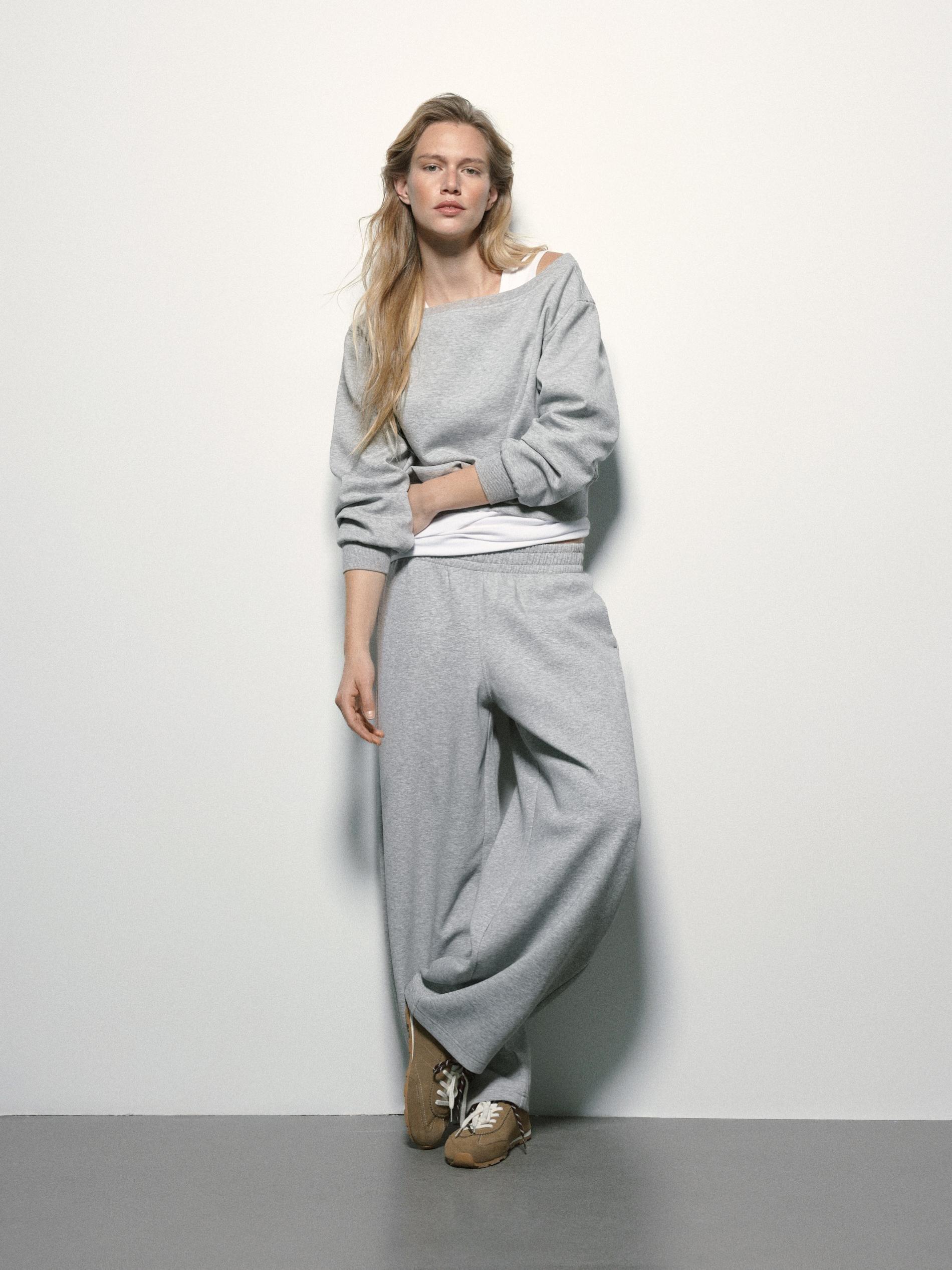 Grey Open Shoulder Blouse, Light grey, large image number 6