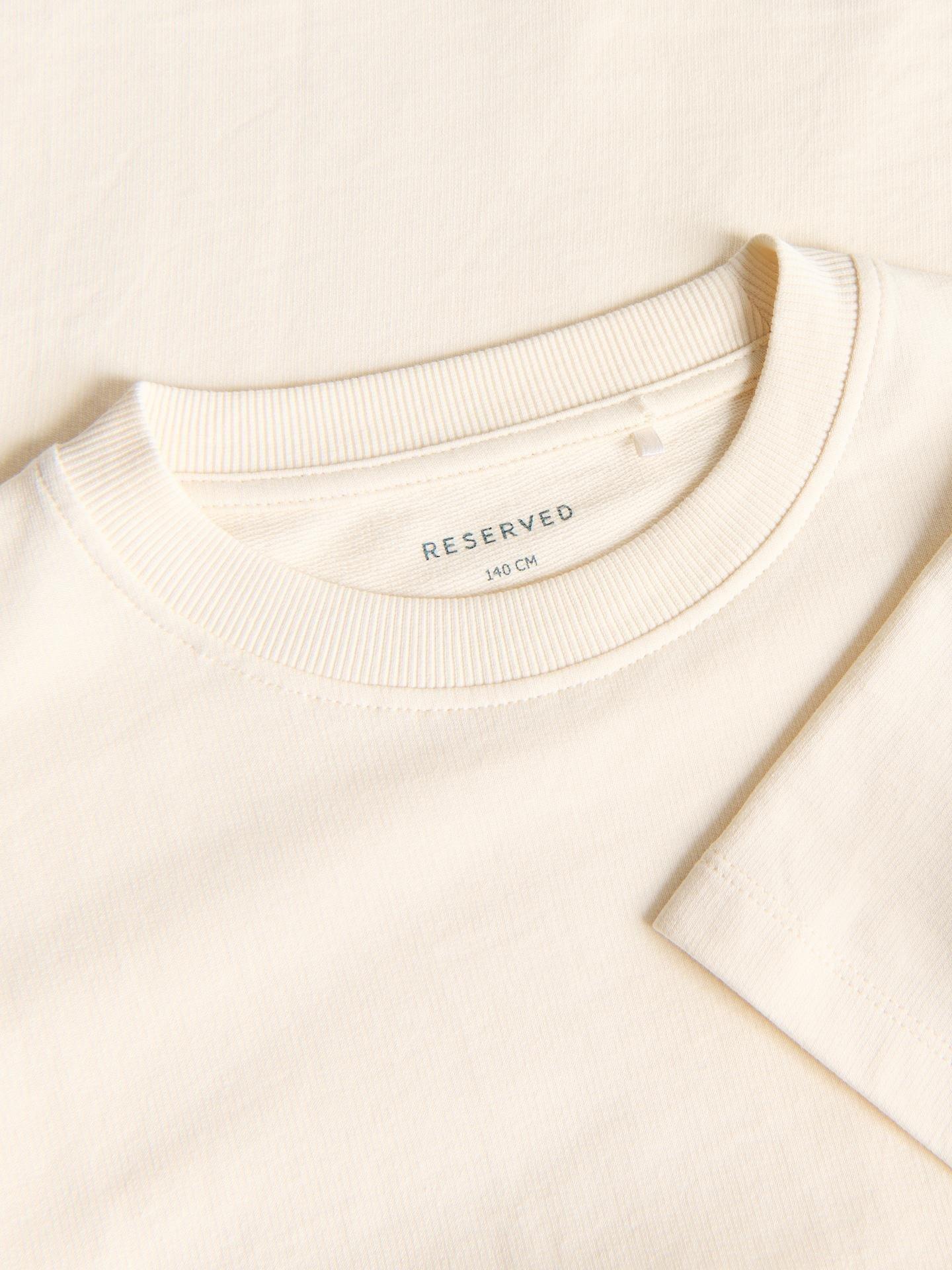 Cream Cotton T-Shirt, Ivory, medium