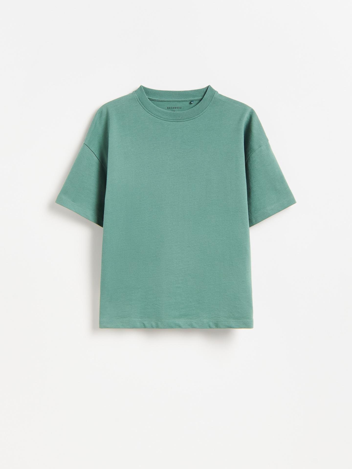 Green Cotton T-Shirt, Turquoise, medium
