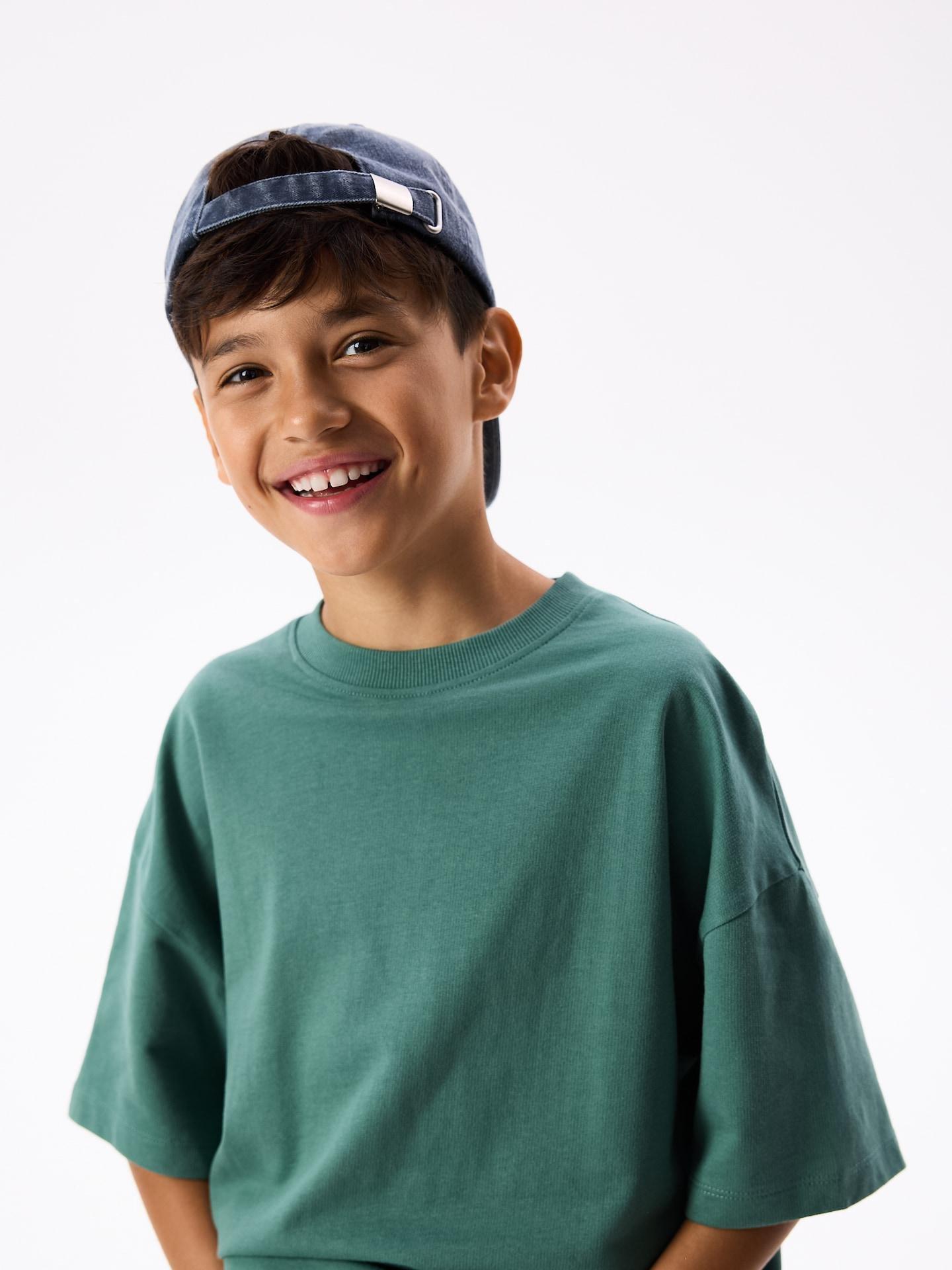 Green Cotton T-Shirt, Turquoise, large image number 3