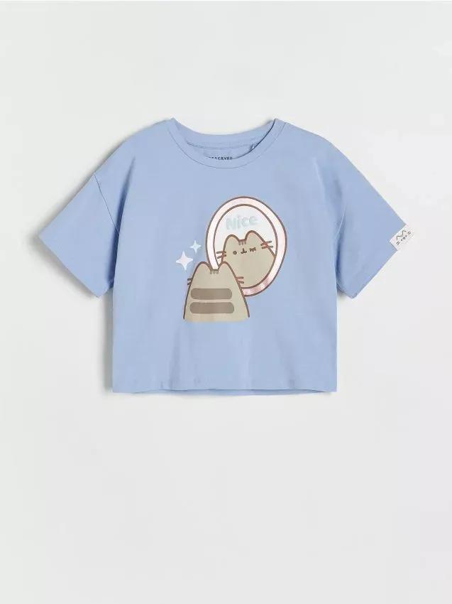 Blue Pusheen T-Shirt, Kids Girls, , large image number 0