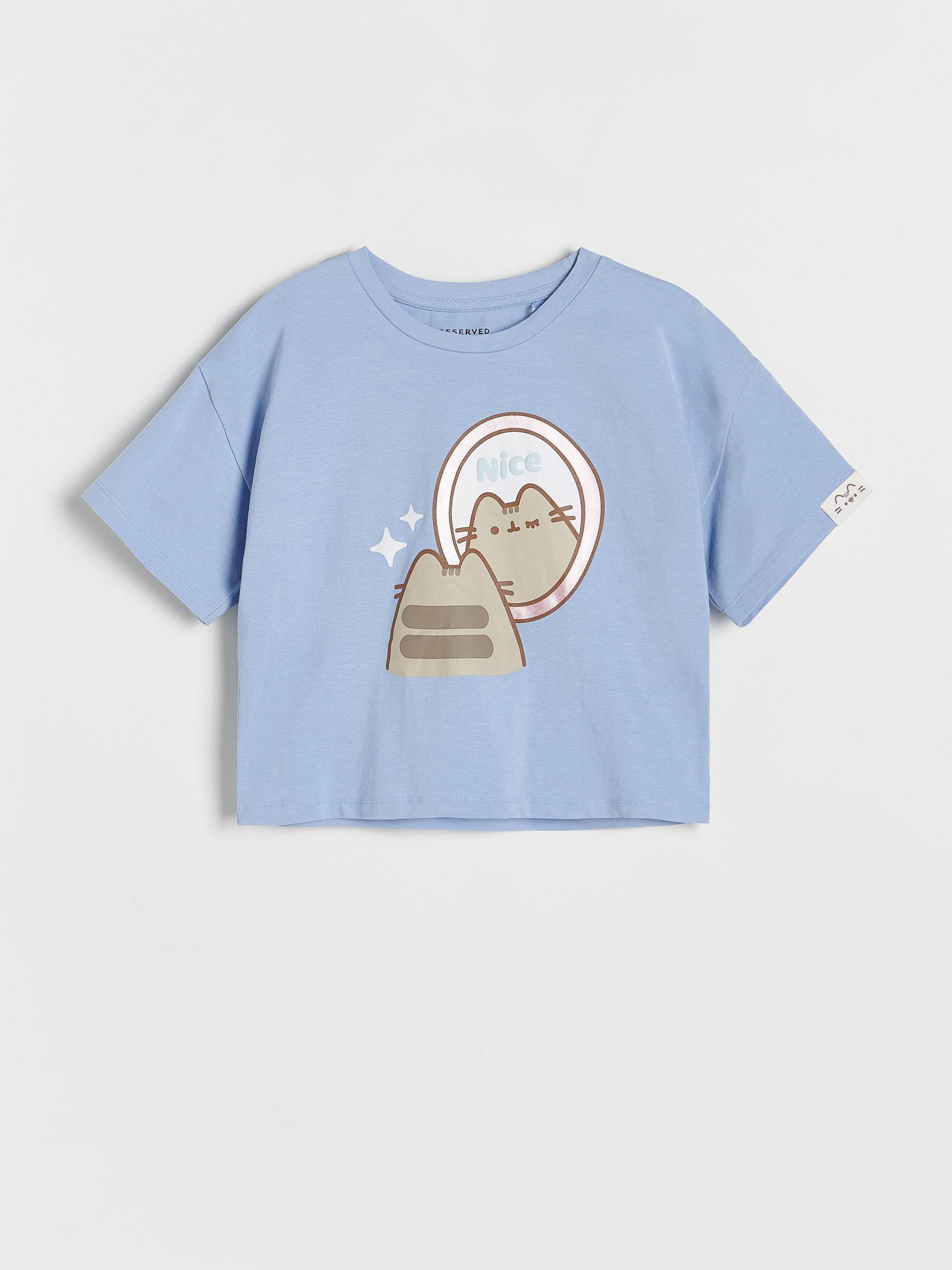 Blue Pusheen T-Shirt, Kids Girls, , large image number 1