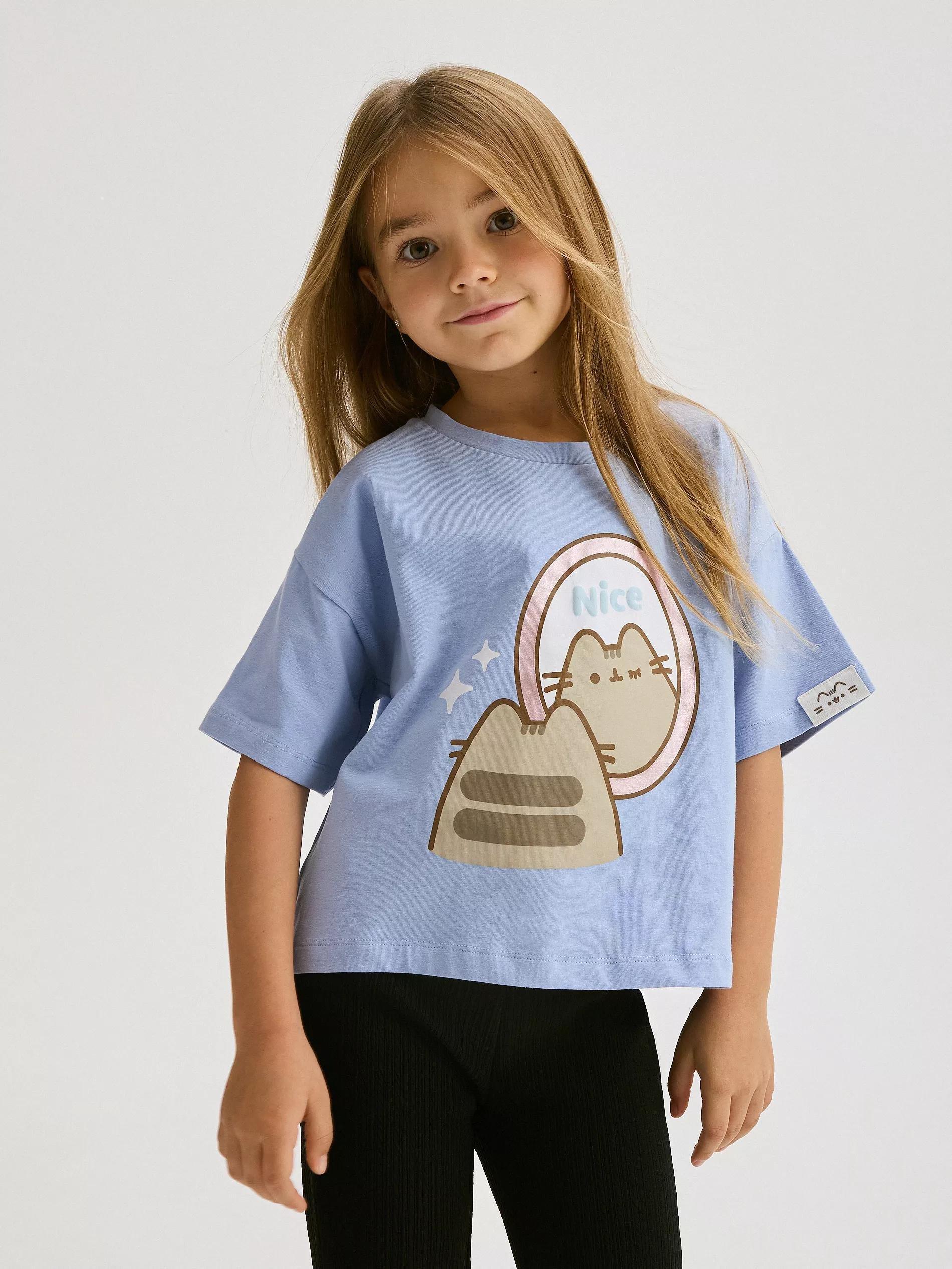 Blue Pusheen T-Shirt, Kids Girls, , large image number 2