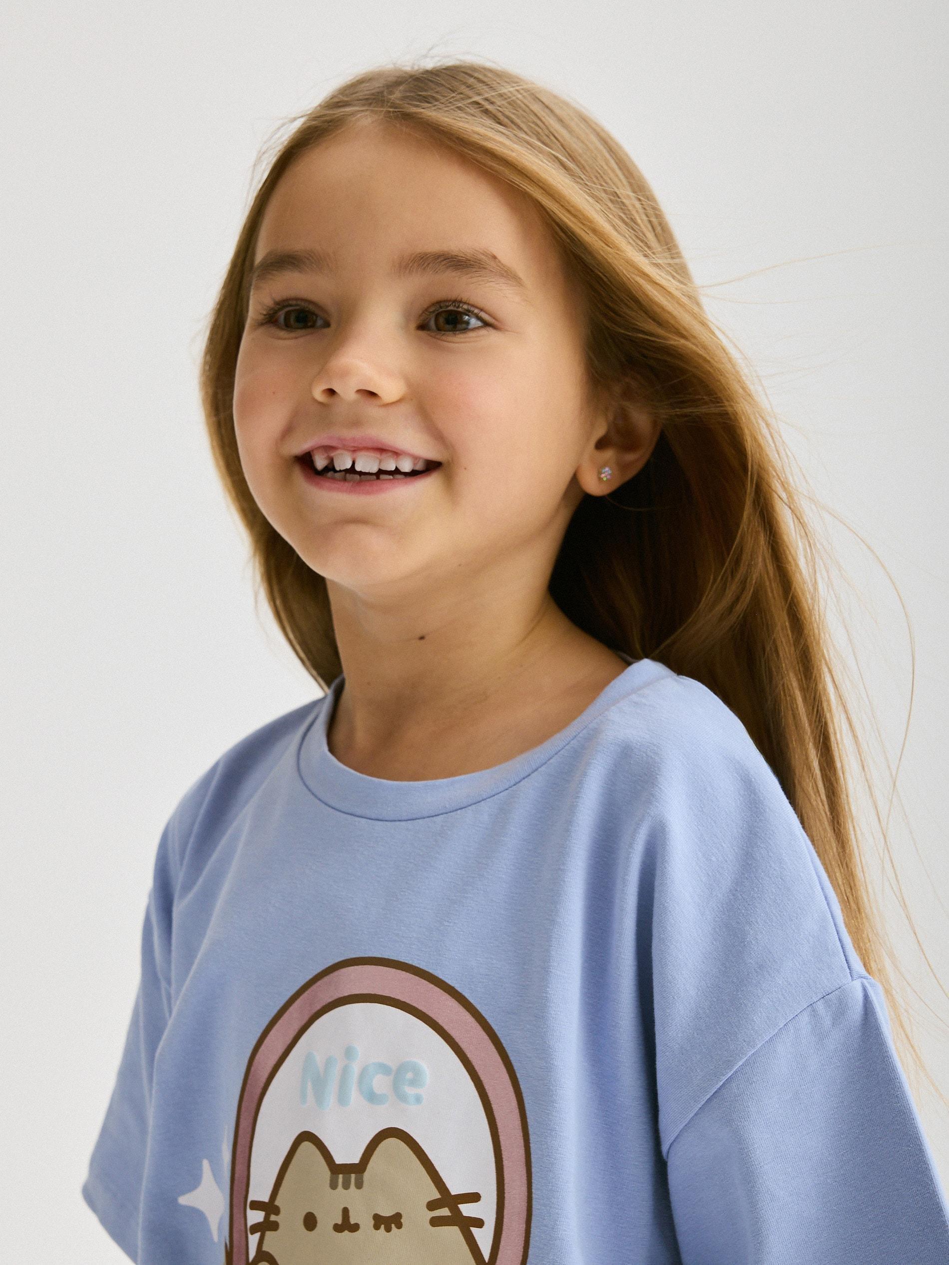 Blue Pusheen T-Shirt, Kids Girls, , large image number 6