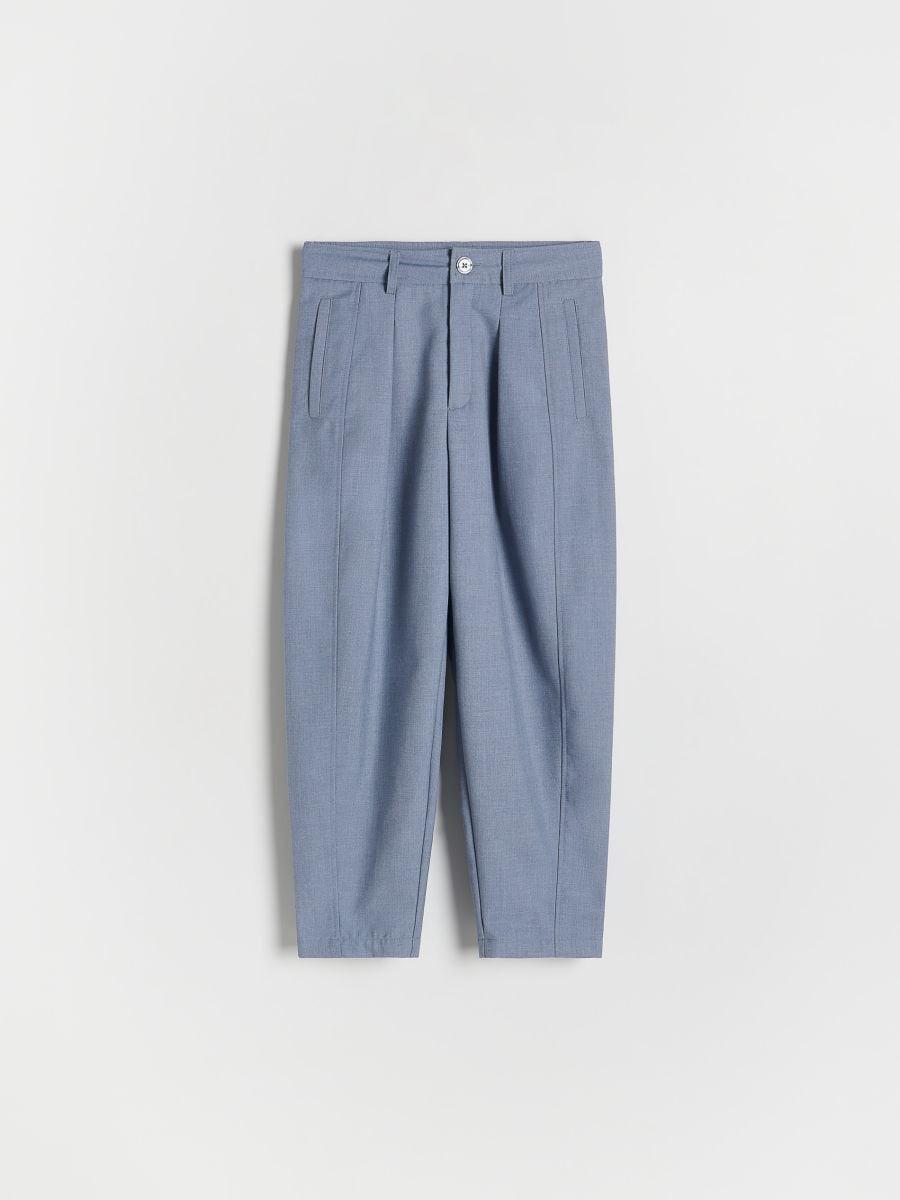 Blue Elegant Trousers With Added Viscose, , medium