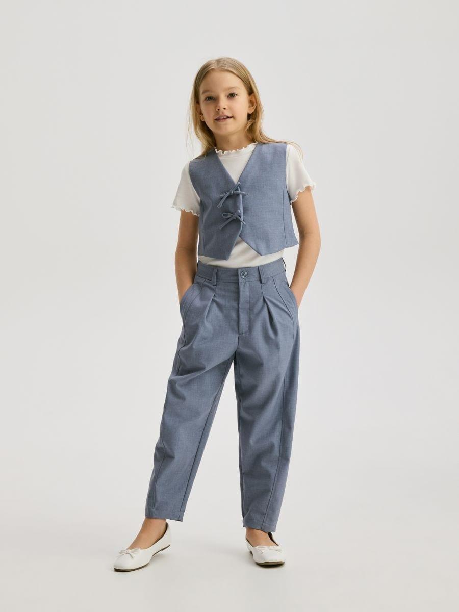 Blue Elegant Trousers With Added Viscose, , large image number 1