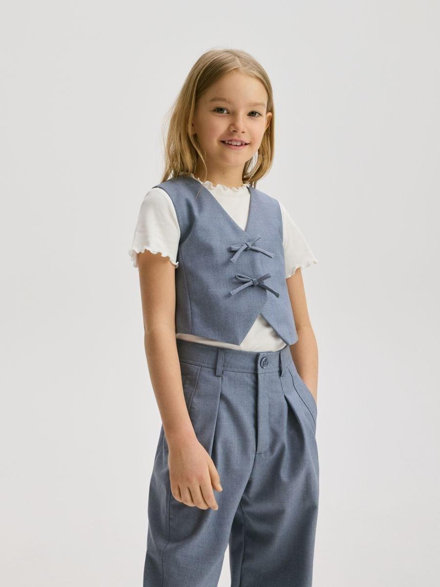 Blue Elegant Trousers With Added Viscose, , large image number 2