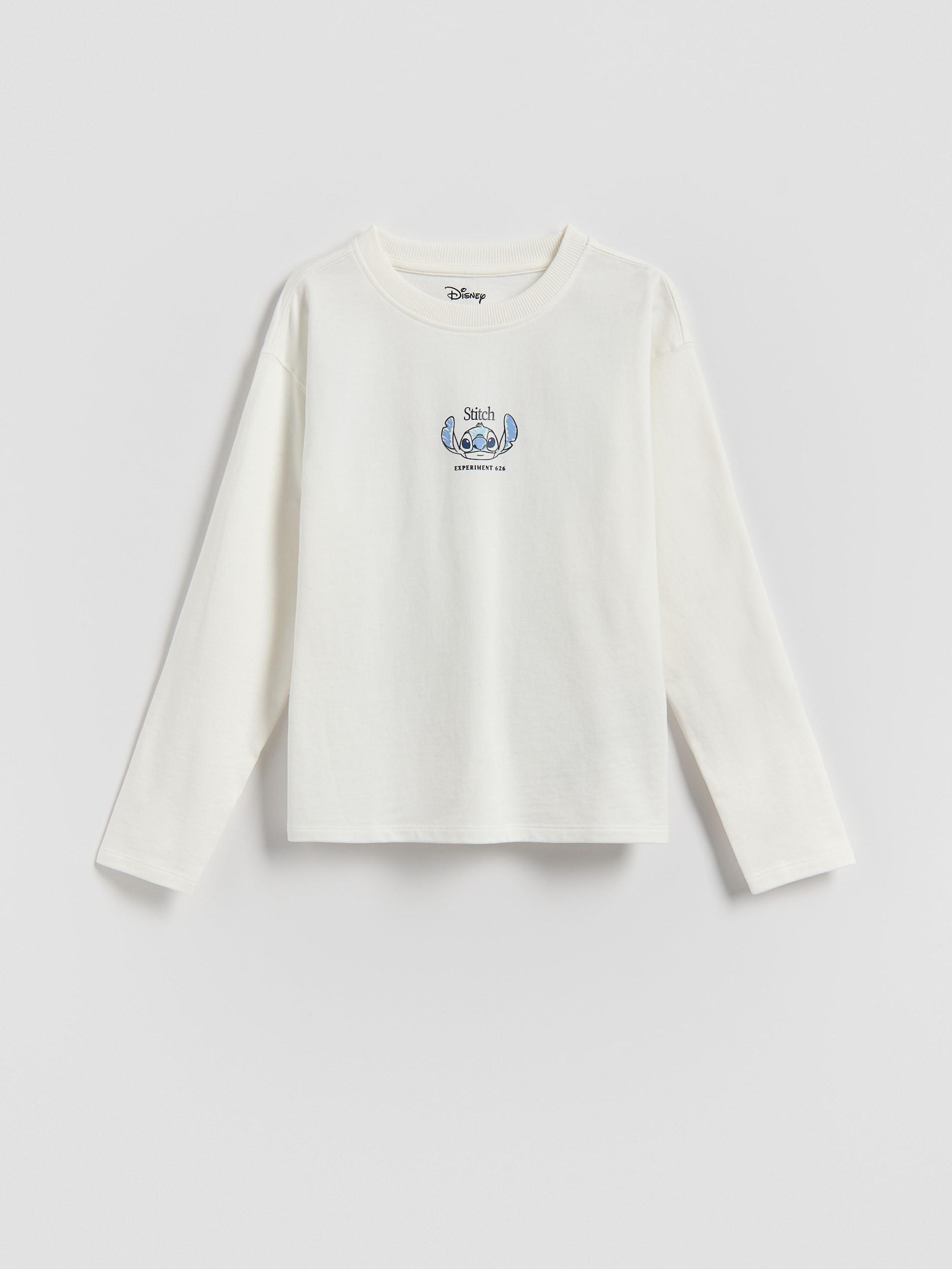 Cream Back-Print T-Shirt Lilo And Stitch, Ivory, large image number 2