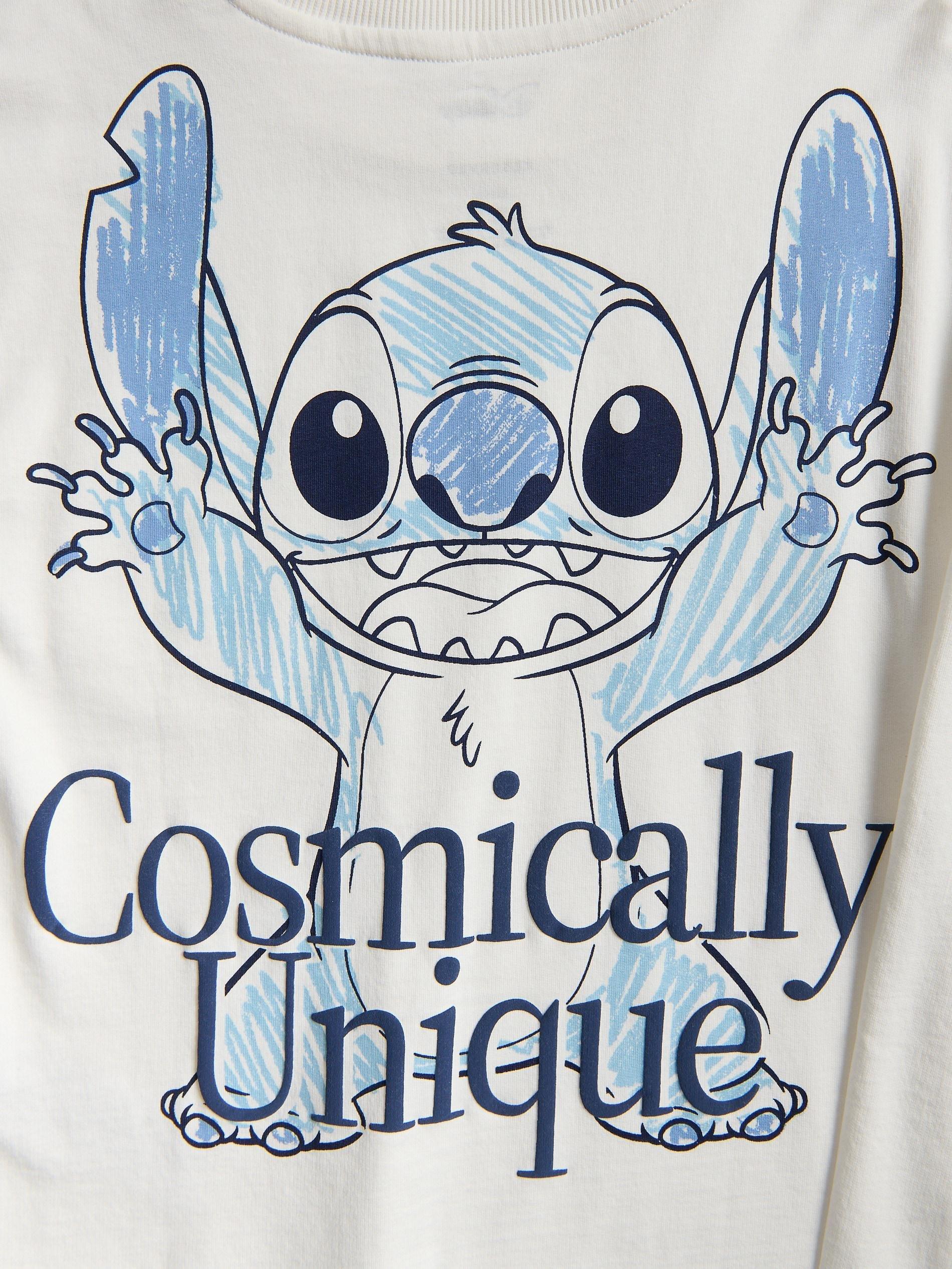 Cream Back-Print T-Shirt Lilo And Stitch, Ivory, large image number 3