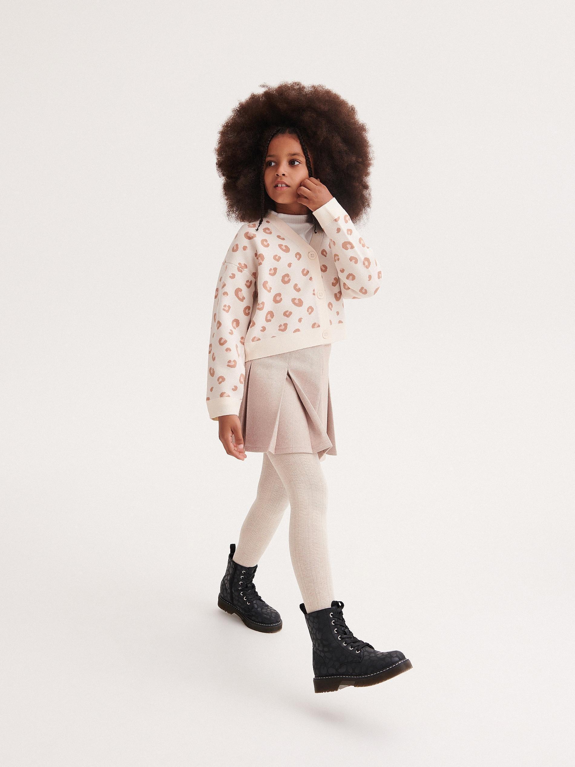 Grey Ankle Boots With Leopard Pattern, Kids Girls, , large image number 3