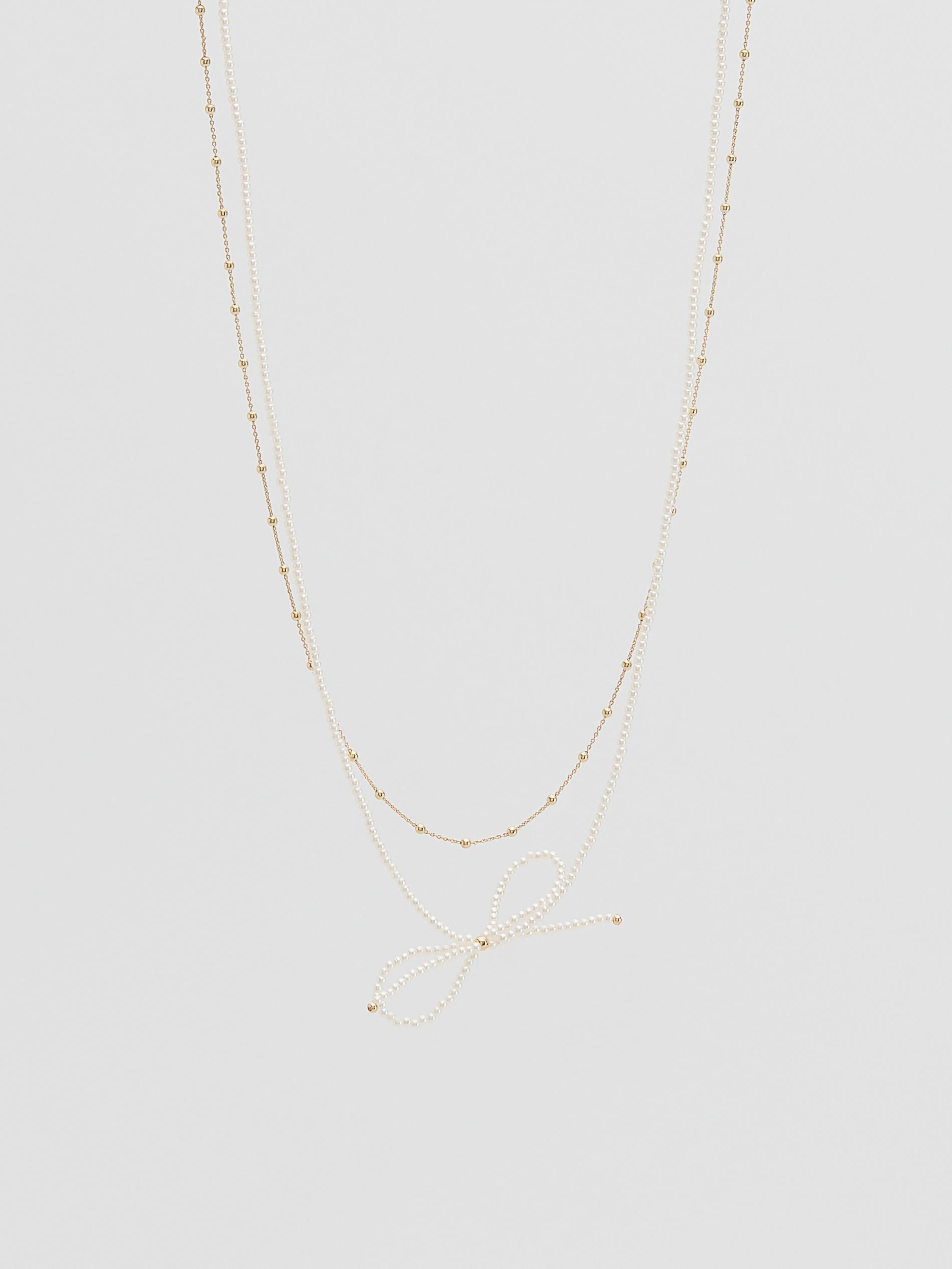 Multicolour Bow Tie Necklace, Multicolor, medium