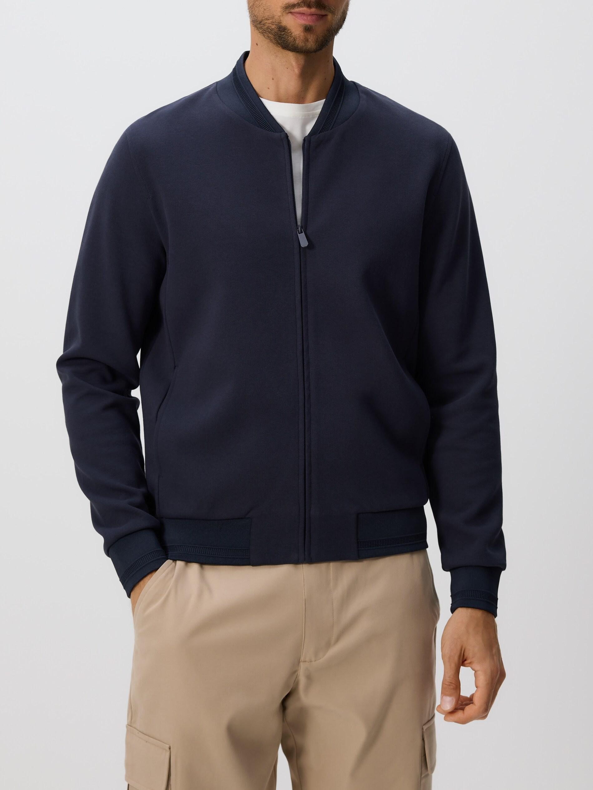 Black Bomber Sweatshirt, Grey, large image number 1