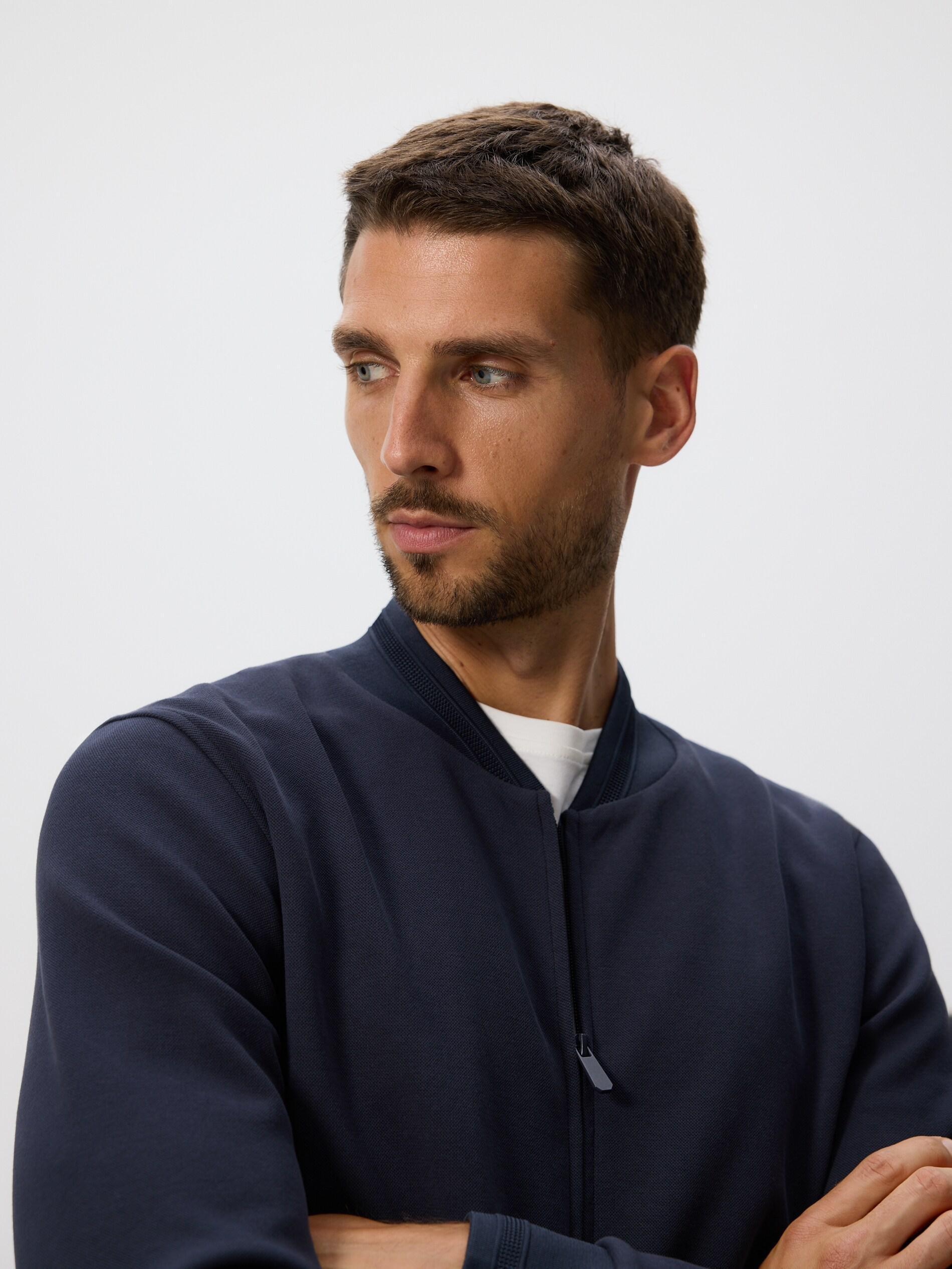 Black Bomber Sweatshirt, Grey, large image number 3