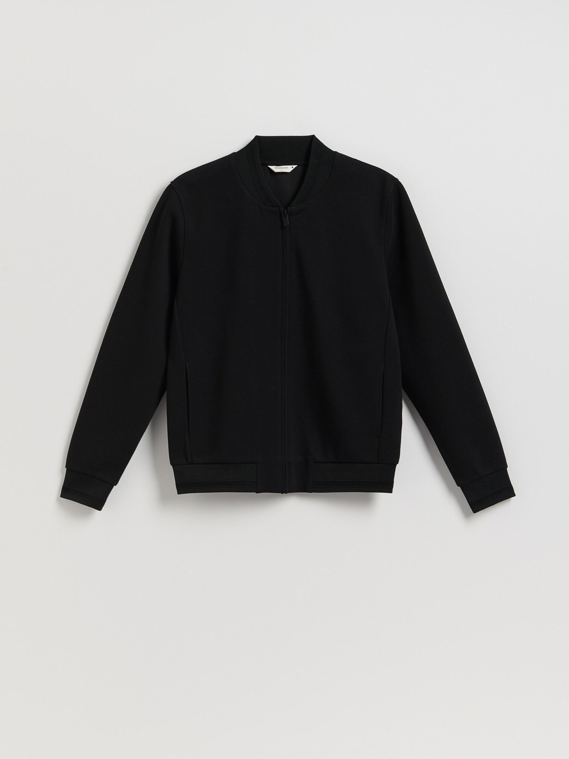 Black Bomber Sweatshirt, Black, large image number 5