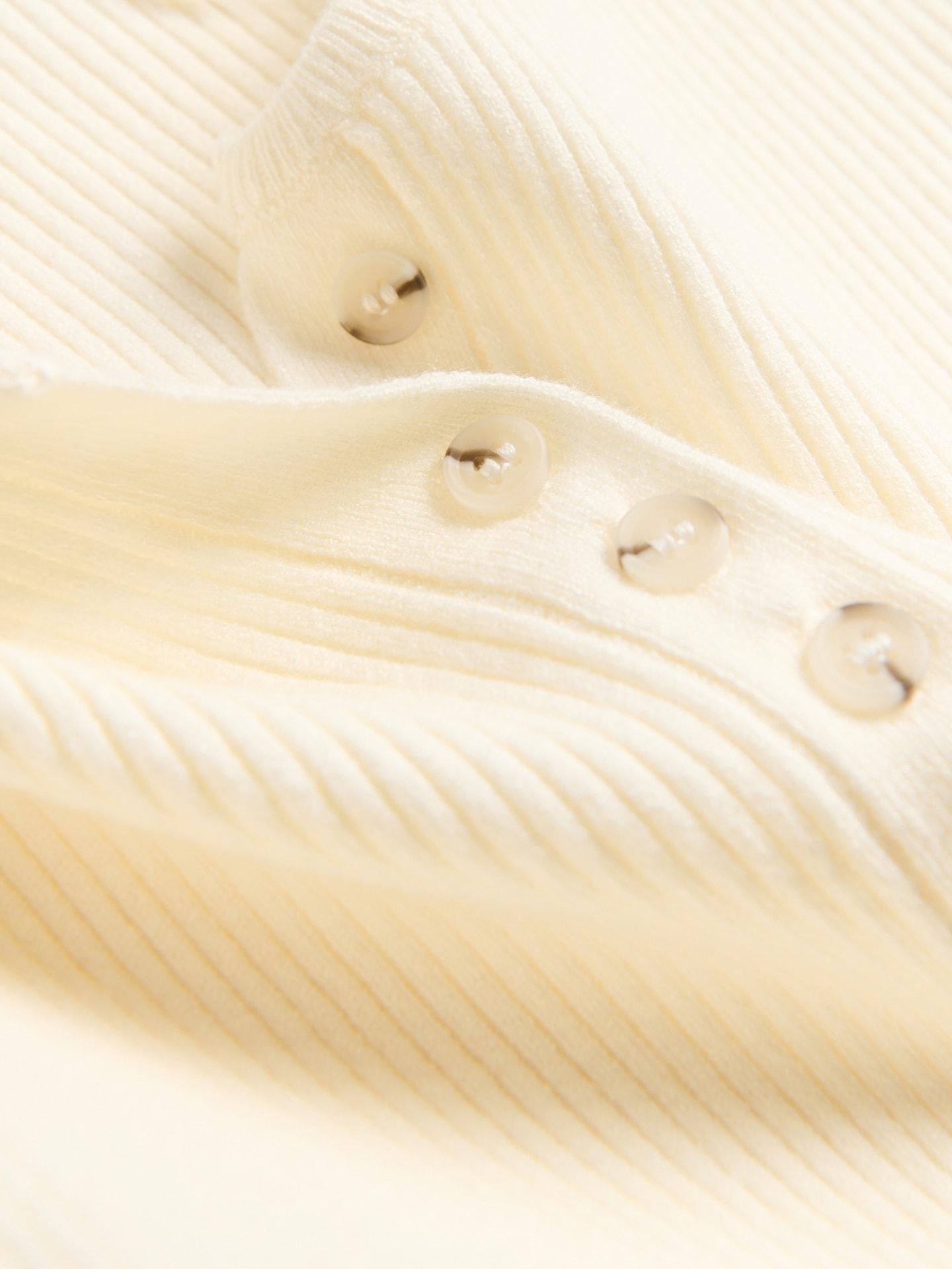 Beige Rib Knit Viscose Rich Jumper, Ivory, large image number 4