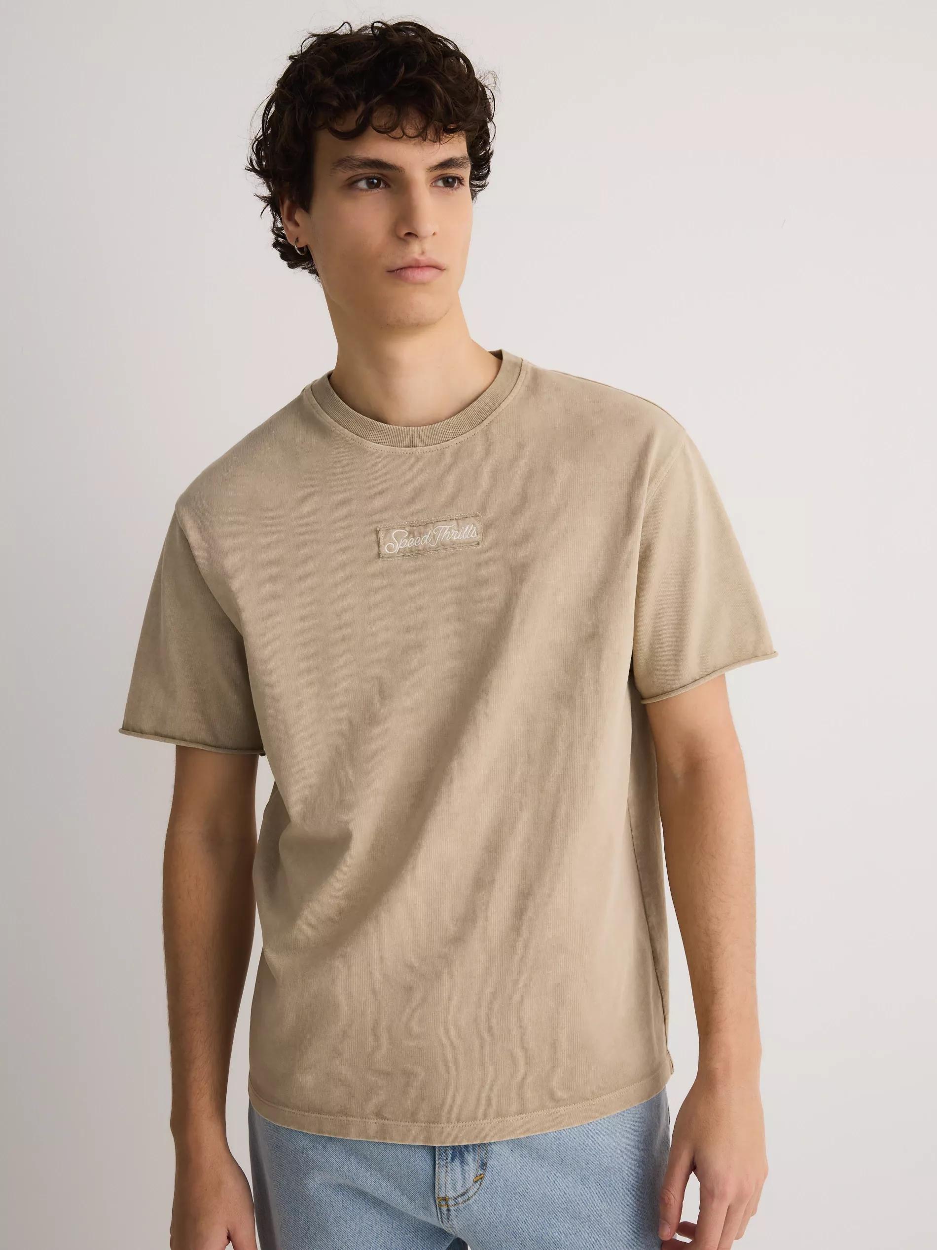 Yellow Boxy T-Shirt With Wash Effect, , large image number 1