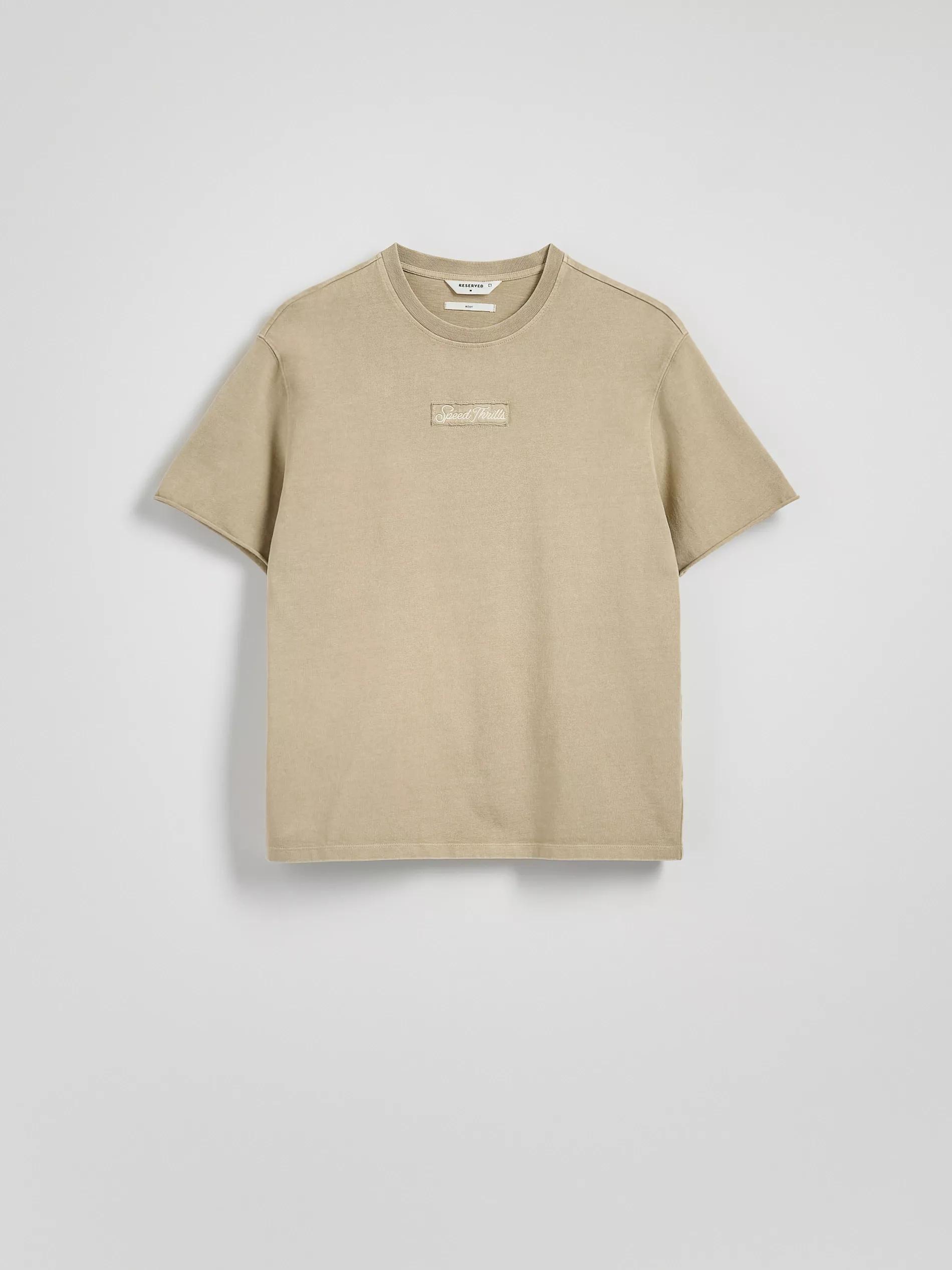 Yellow Boxy T-Shirt With Wash Effect, , large image number 4